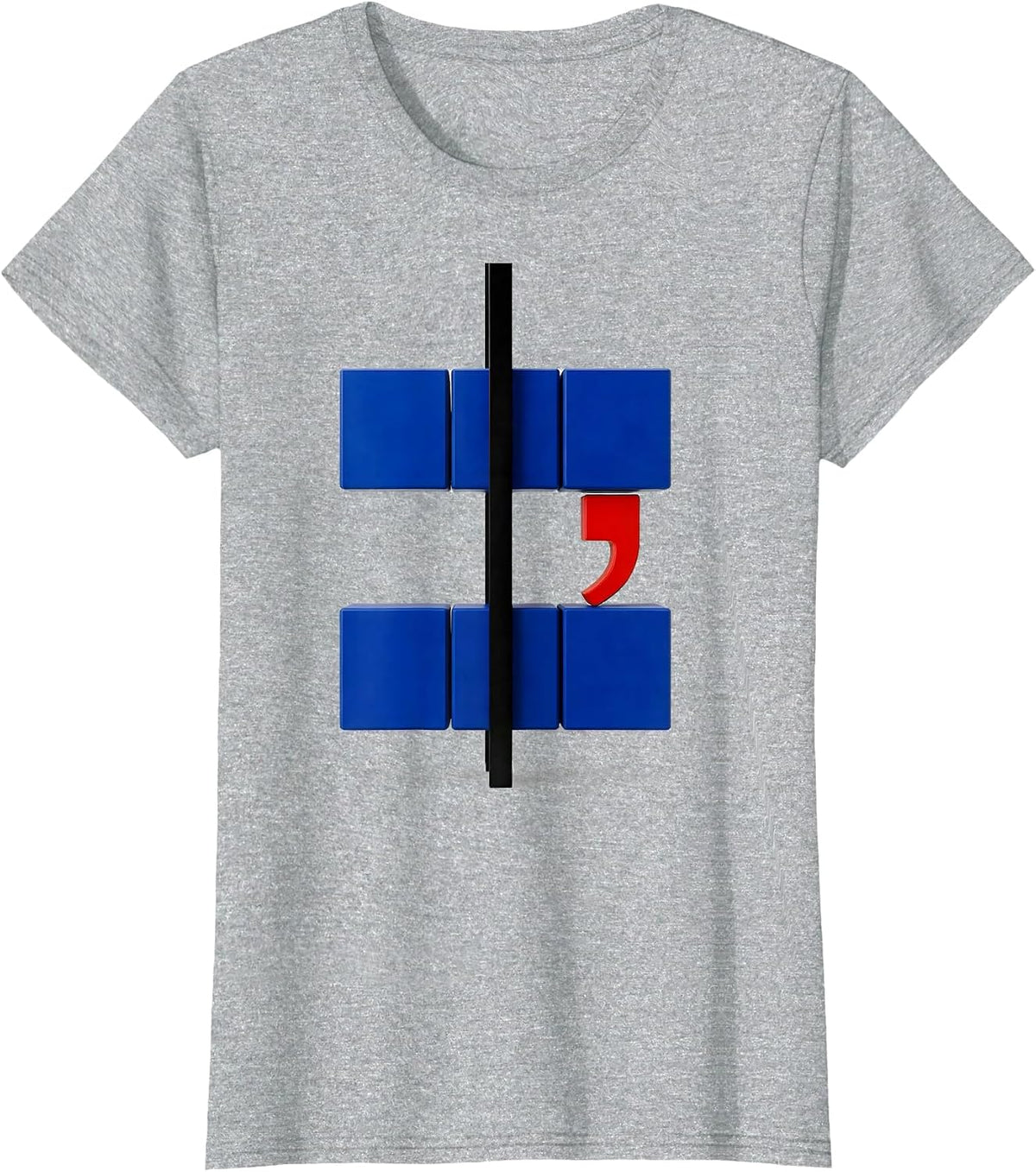 Women's Punctuation Humor Swiss Modern Grammar Teacher Gift T-Shirt - Heather Grey