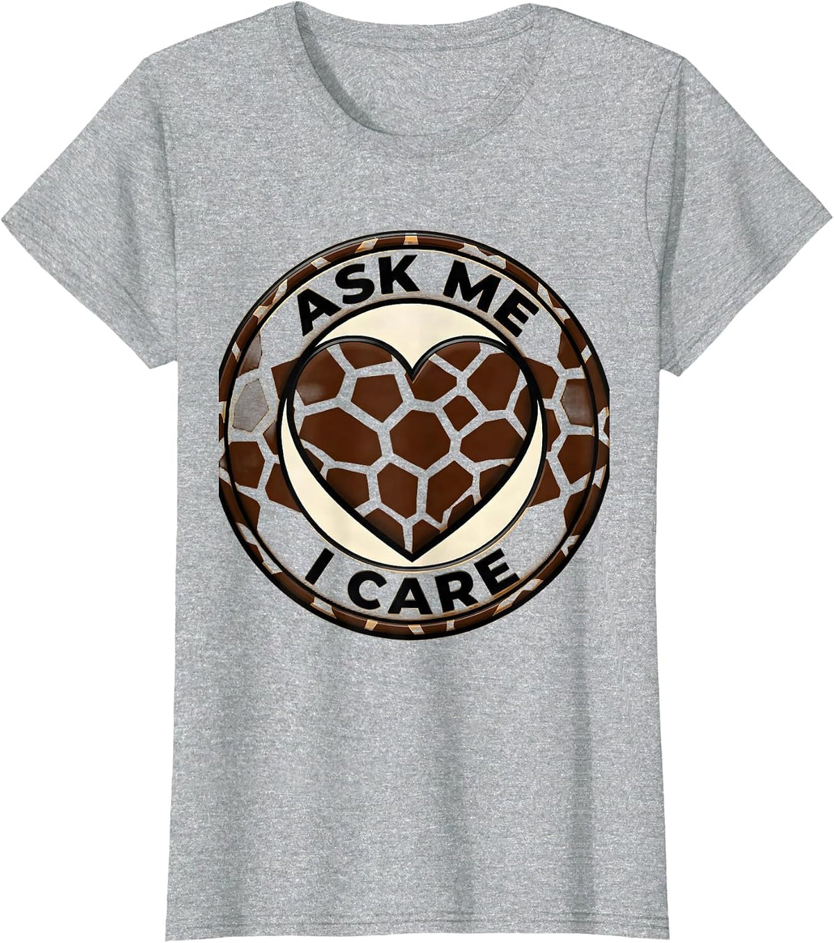 Ask Me I Care School Counselor Design T-Shirt - Heather Grey