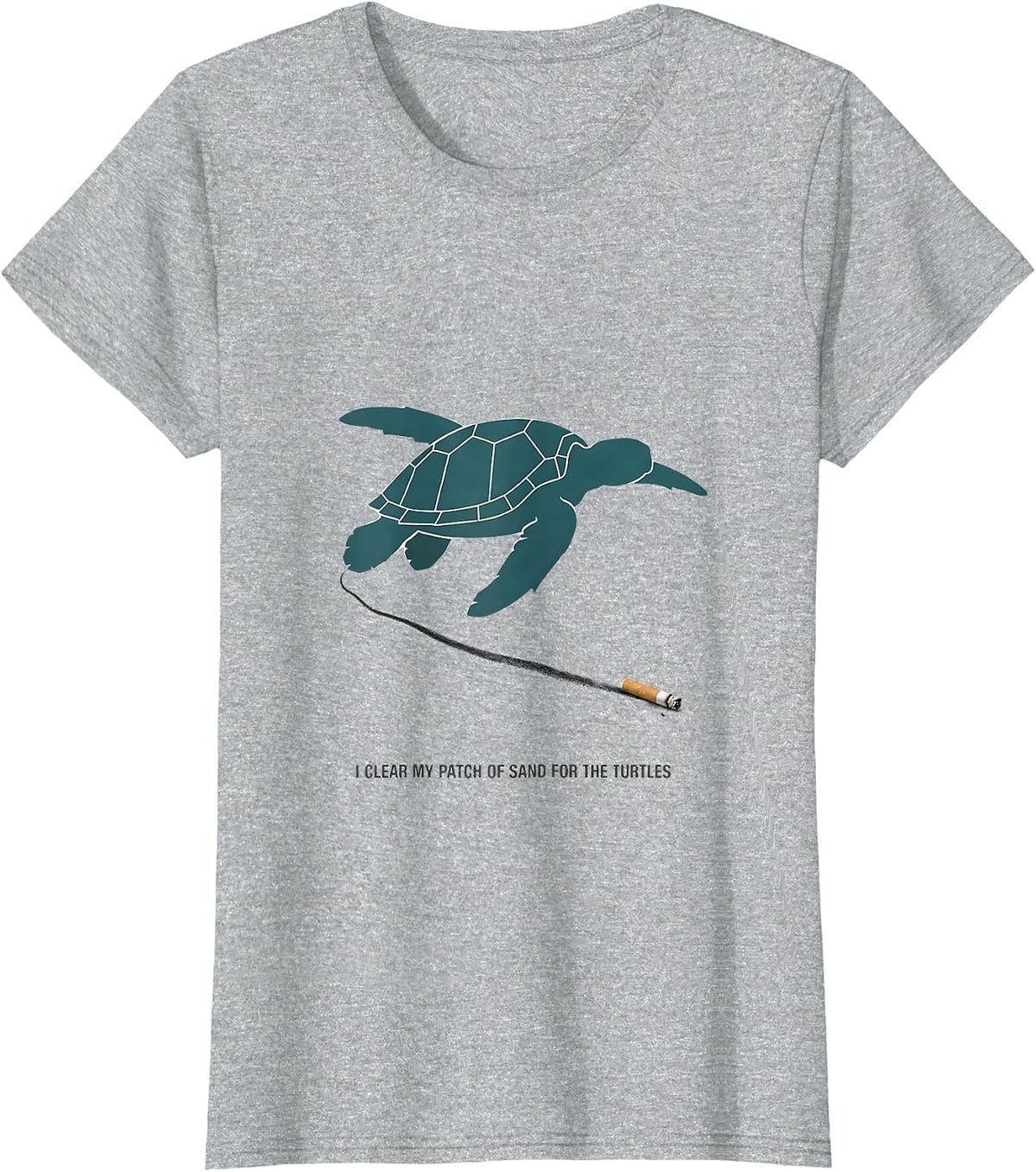 Women's I Clear My Patch Of Sand For The Turtles Vacation T-Shirt - Heather Grey