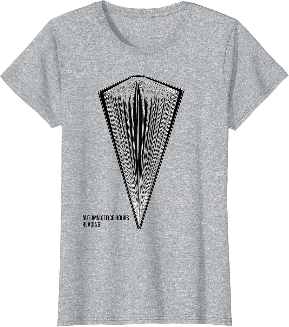 Women's Autumn Office Hours Reading Cozy Fall Bookworm Autumn T-Shirt - Heather Grey