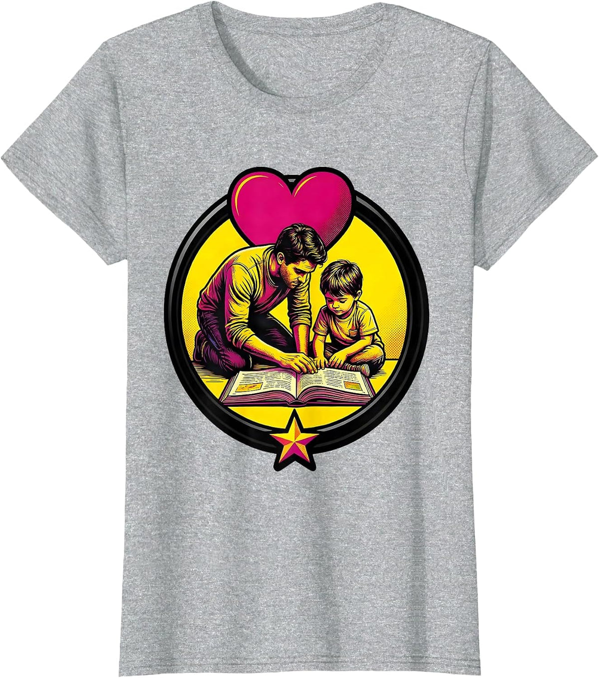 Sealed Aide Guide Badge Pop Art Paraeducator Appreciation T-Shirt - Heather Grey