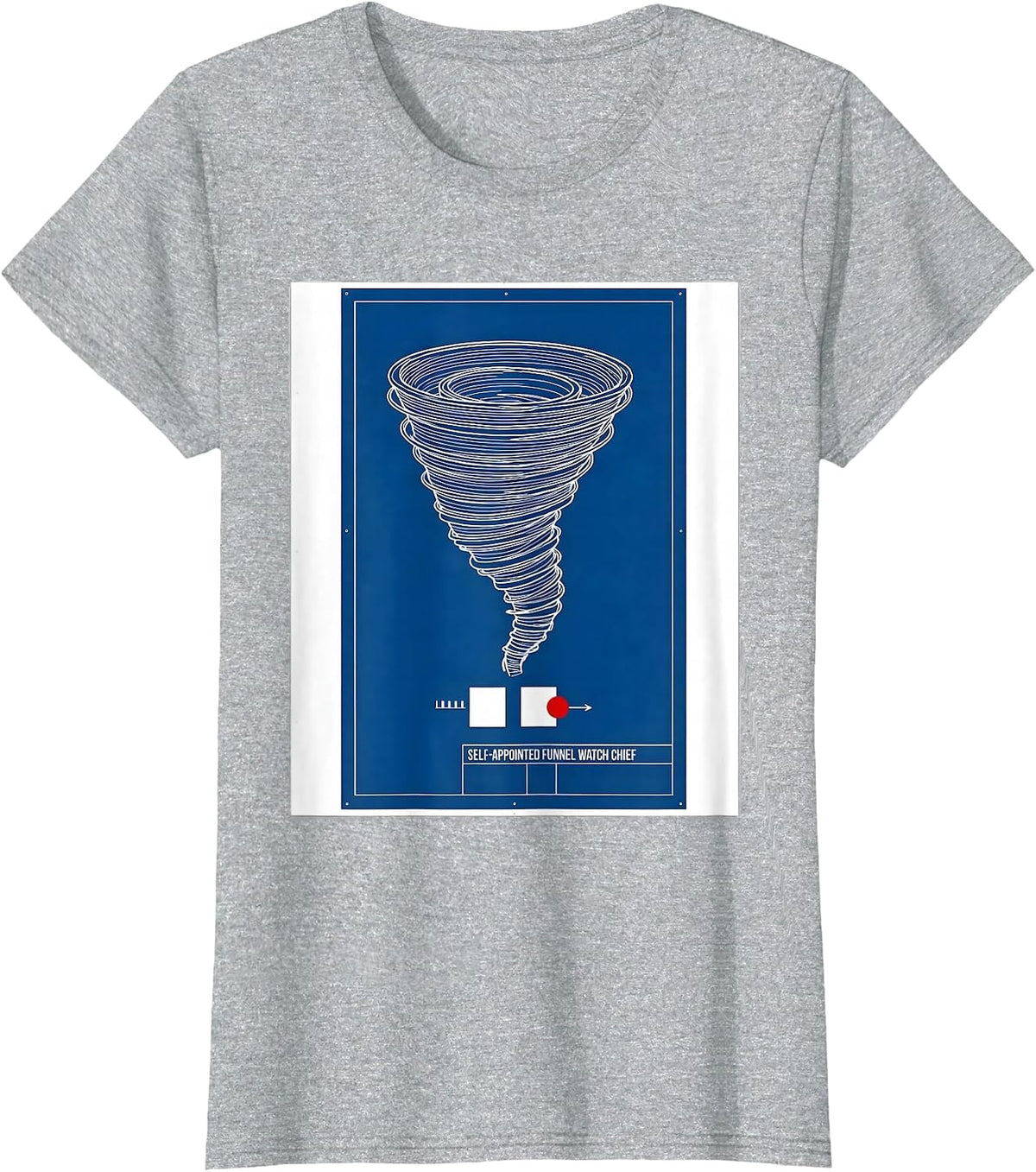 Self-Appointed Funnel Watch Chief Technical Blueprint Storm T-Shirt - Heather Grey