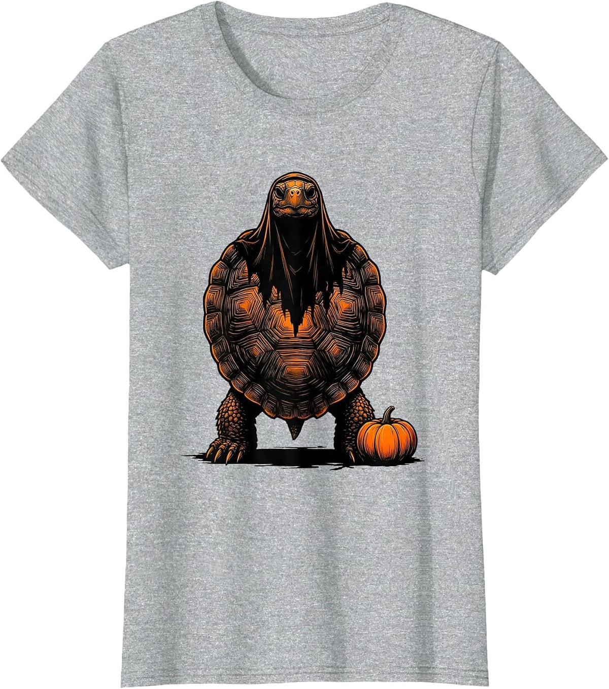 Low Turtle Ghost Halloween Costume Novelty T-Shirt - Heather Grey