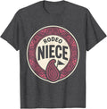 Men's Rodeo Niece Bandana Paisley Cowgirl Birthday Party Family T-Shirt - Dark Heather Grey