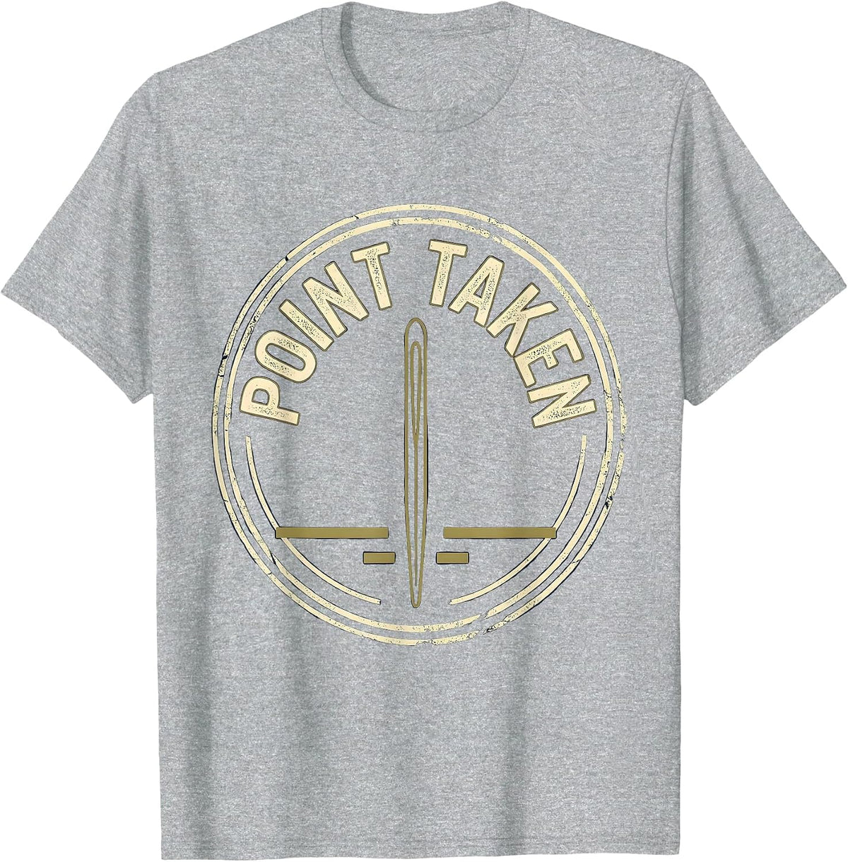 Men's Point Taken Funny Healthcare Wellness Worker Acupuncturist T-Shirt - Heather Grey