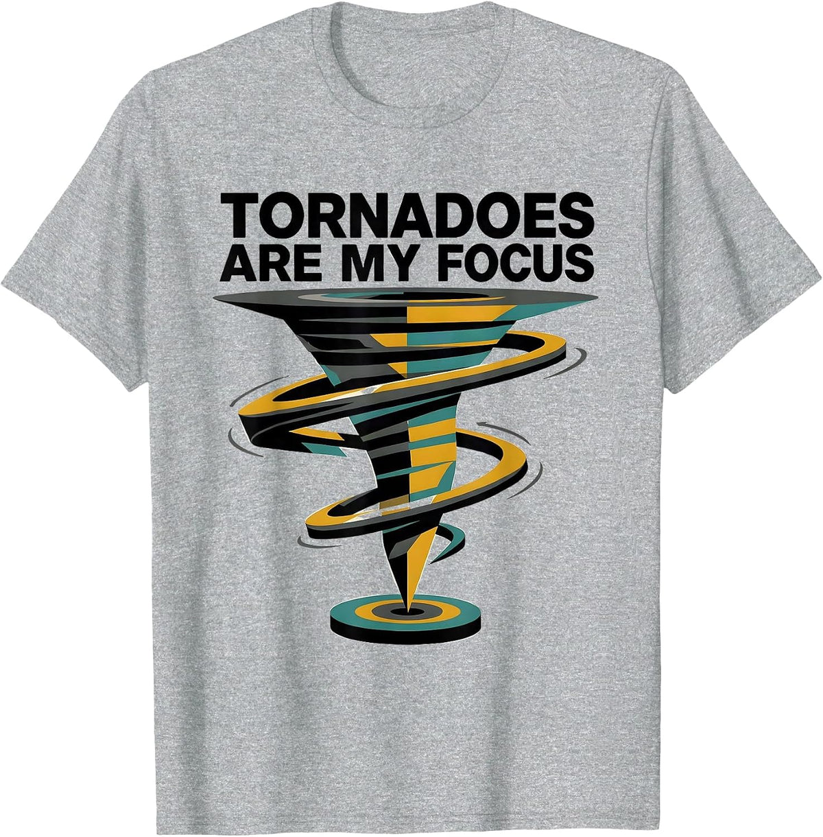 Men's Tornadoes Are My Focus Midcentury Modern Meteorology T-Shirt - Heather Grey