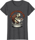 Women's My Sunday Is Cleaning A Shell Retro Cartoon Turtle Lover T-Shirt - Dark Heather Grey