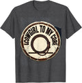Men's Cowgirl To My Core Distressed Western Rodeo Badge T-Shirt - Dark Heather Grey