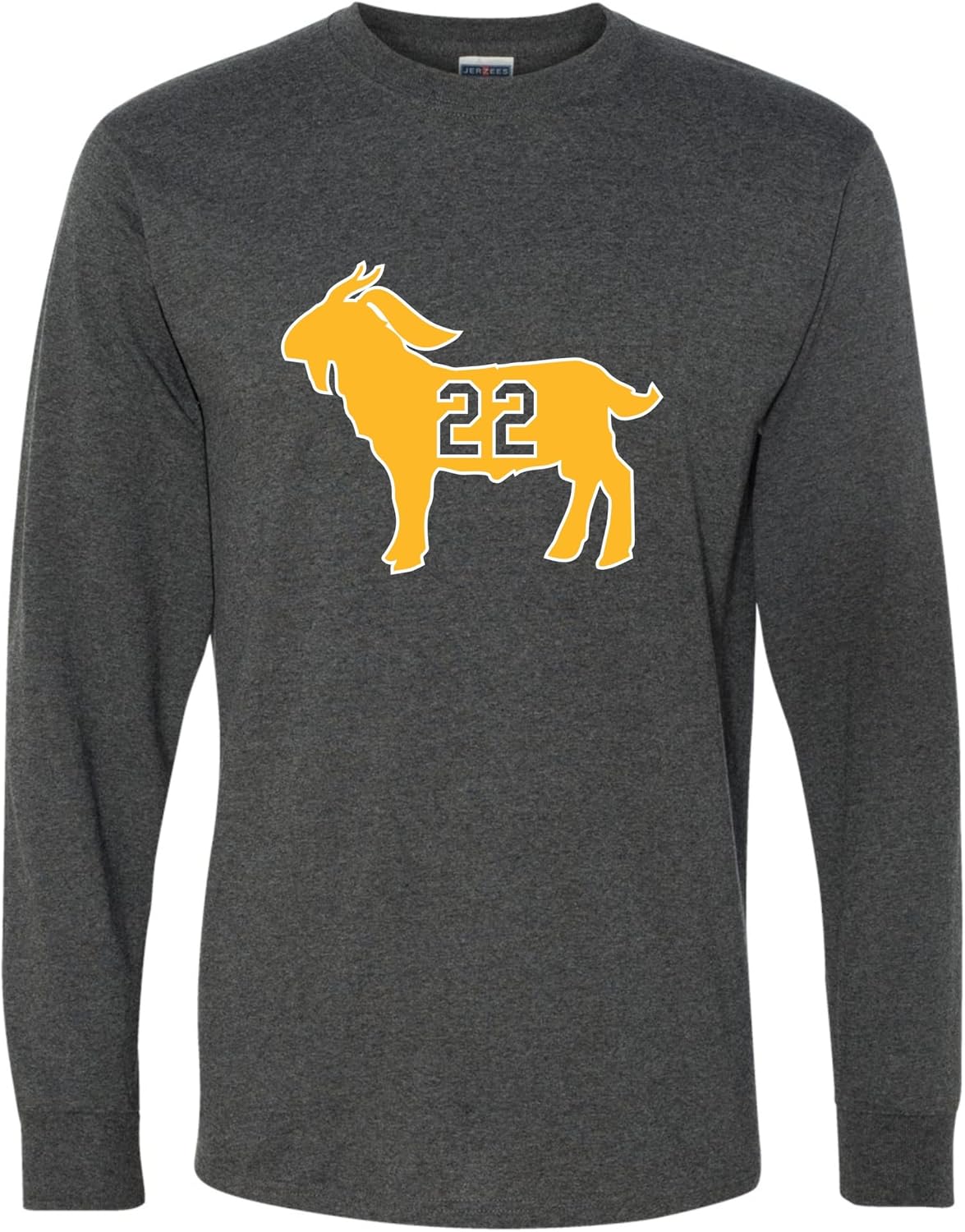 Go All Out Clark Goat 22 Mens Long Sleeve T-Shirt - Mens Black Heather