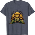 I Keep A Low Profile Funny Tortoise Lover Pet Owner Humor T-Shirt - Heather Blue