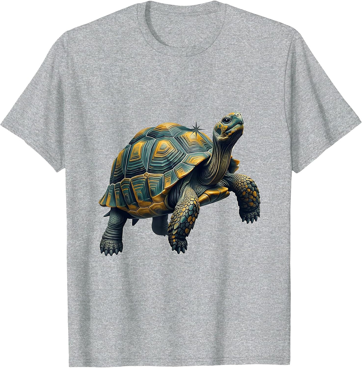 Men's Tortoise Midcentury Modern Pet Lover Humor T-Shirt - Heather Grey