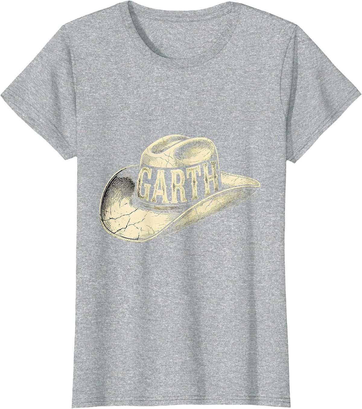 GARTH Vintage Western Name Flag Gift T-Shirt - Heather Grey