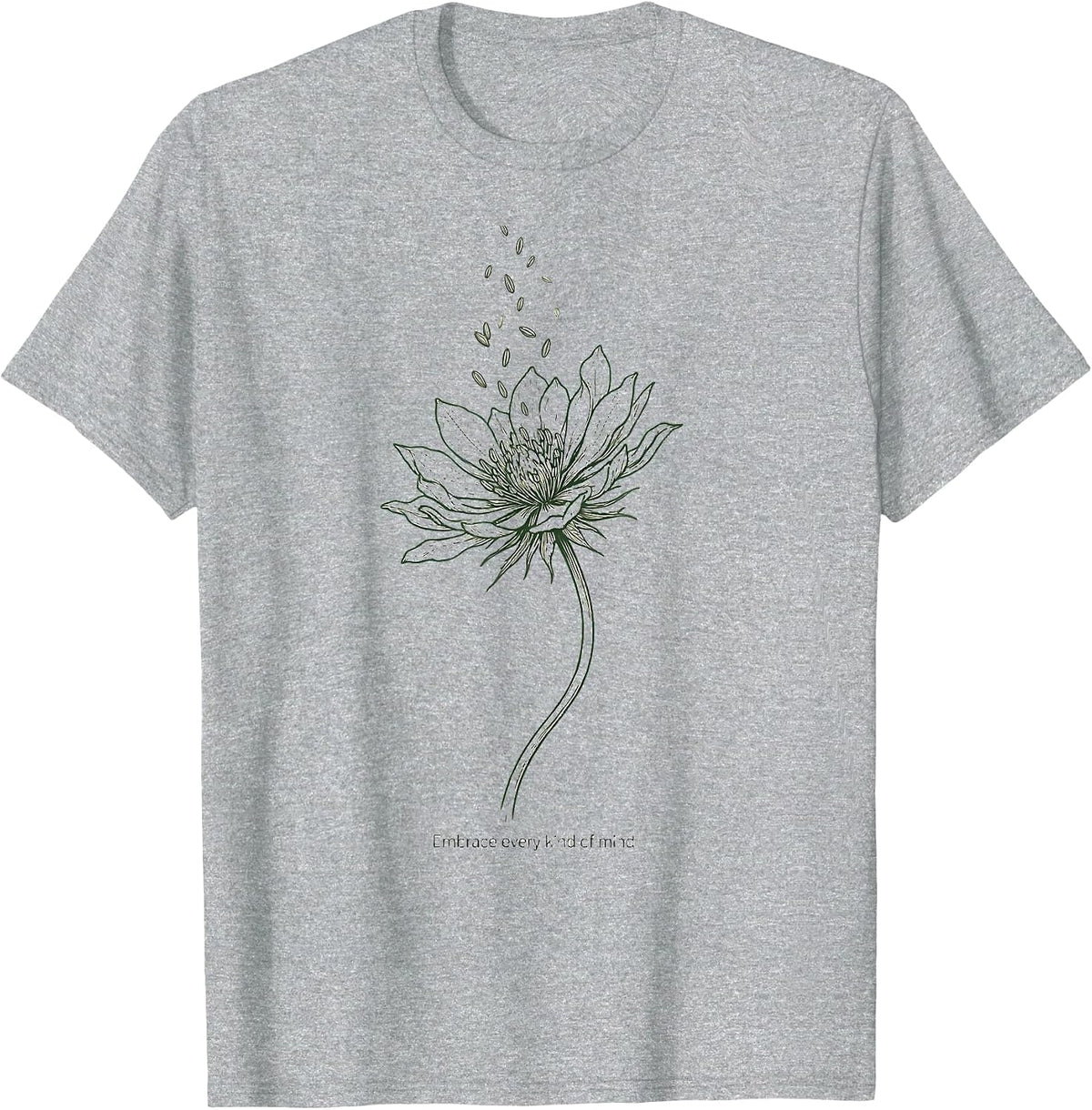 Men's Embrace Every Kind of Mind Autism Awareness Design T-Shirt - Heather Grey