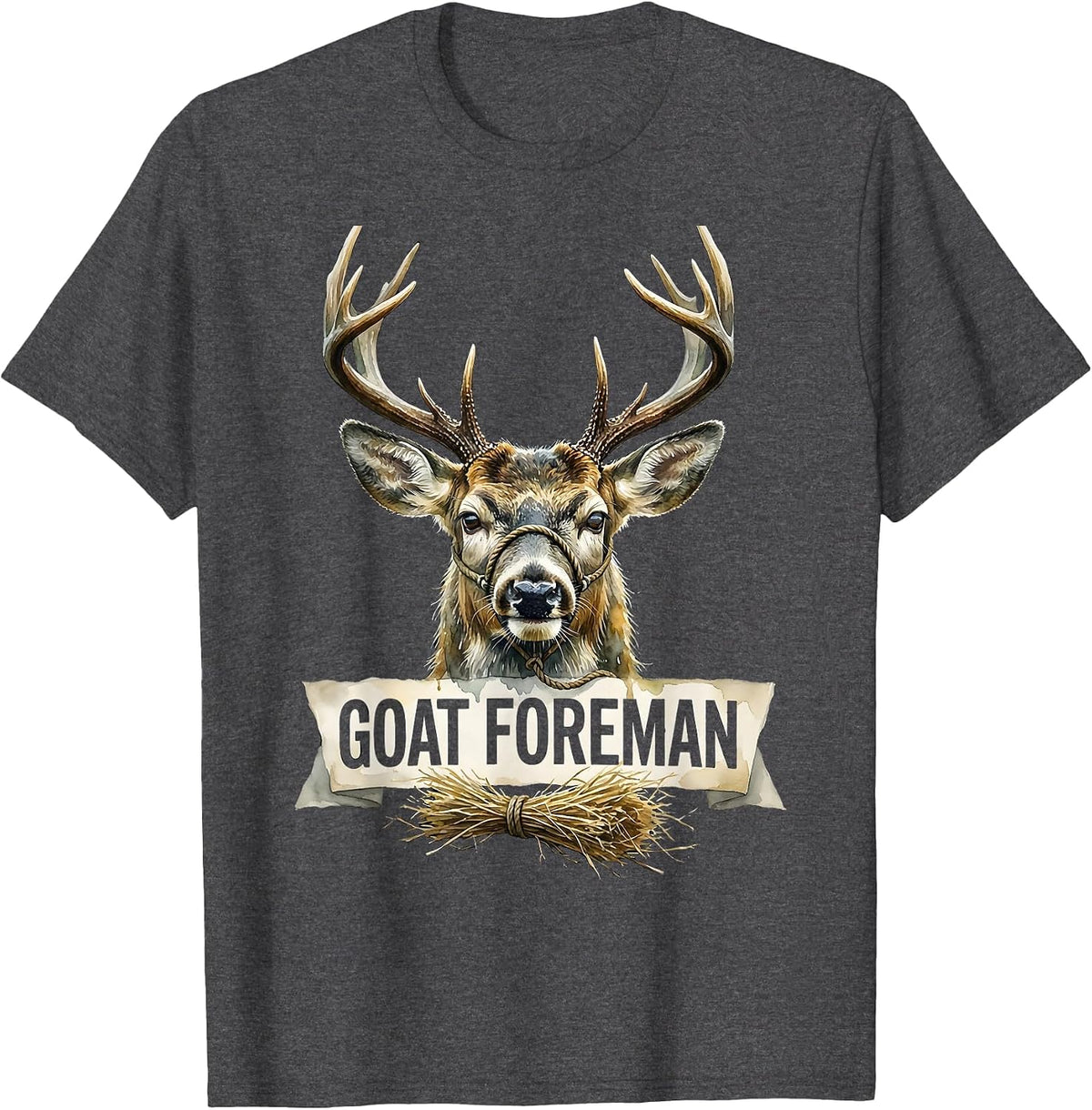 Men's Goat Foreman Funny Goat Farmer Rancher Gift T-Shirt - Dark Heather Grey