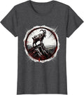Women's Goat on Mountaintop Staring Into the Distance T-Shirt - Dark Heather Grey