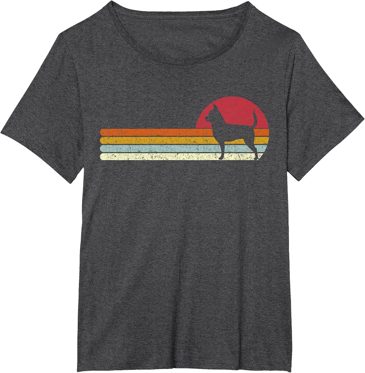 Chihuahua Silhouette Sunset for Dog Owners T-Shirt - Dark Heather Grey