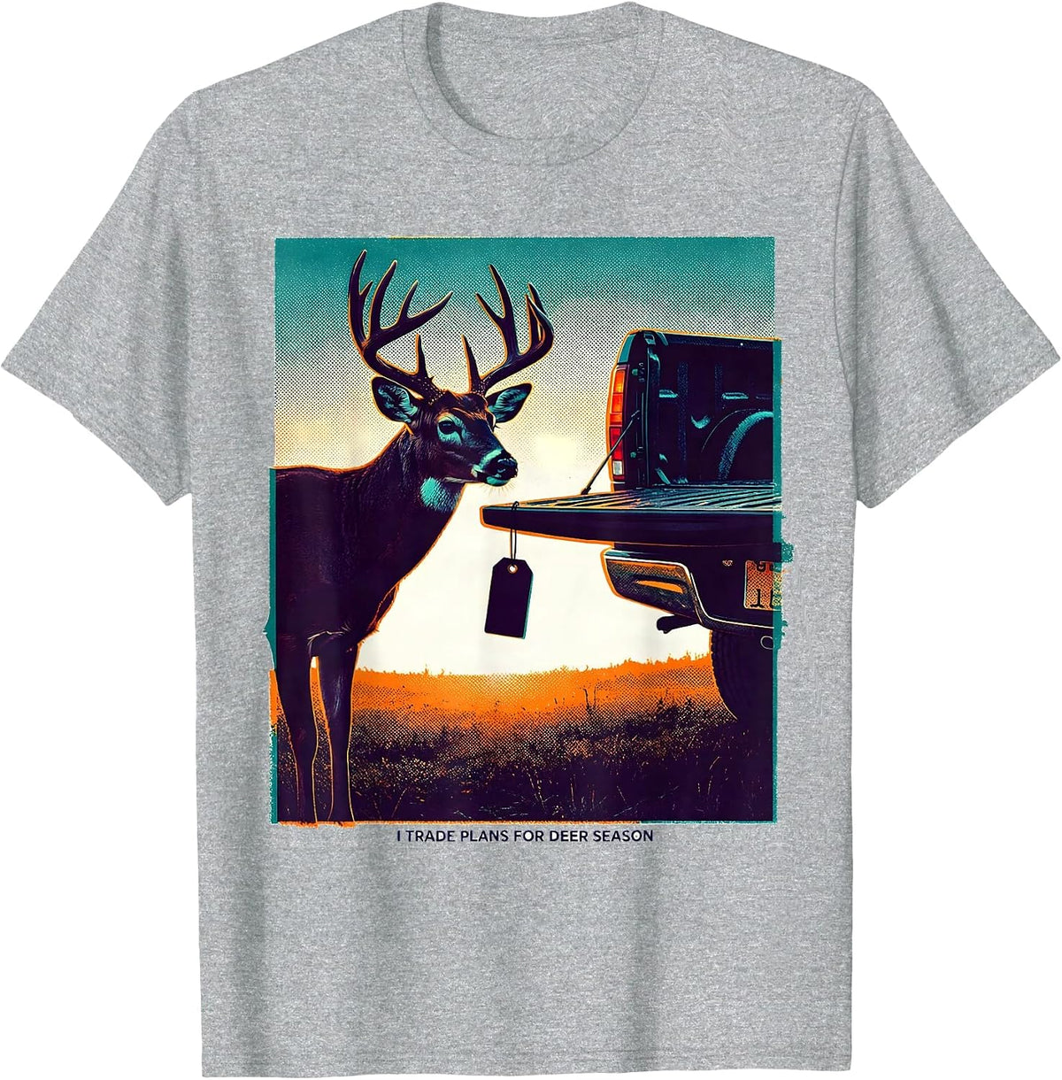 Men's I Trade Plans For Deer Season Funny Hunting Dad Deer Hunter T-Shirt - Heather Grey