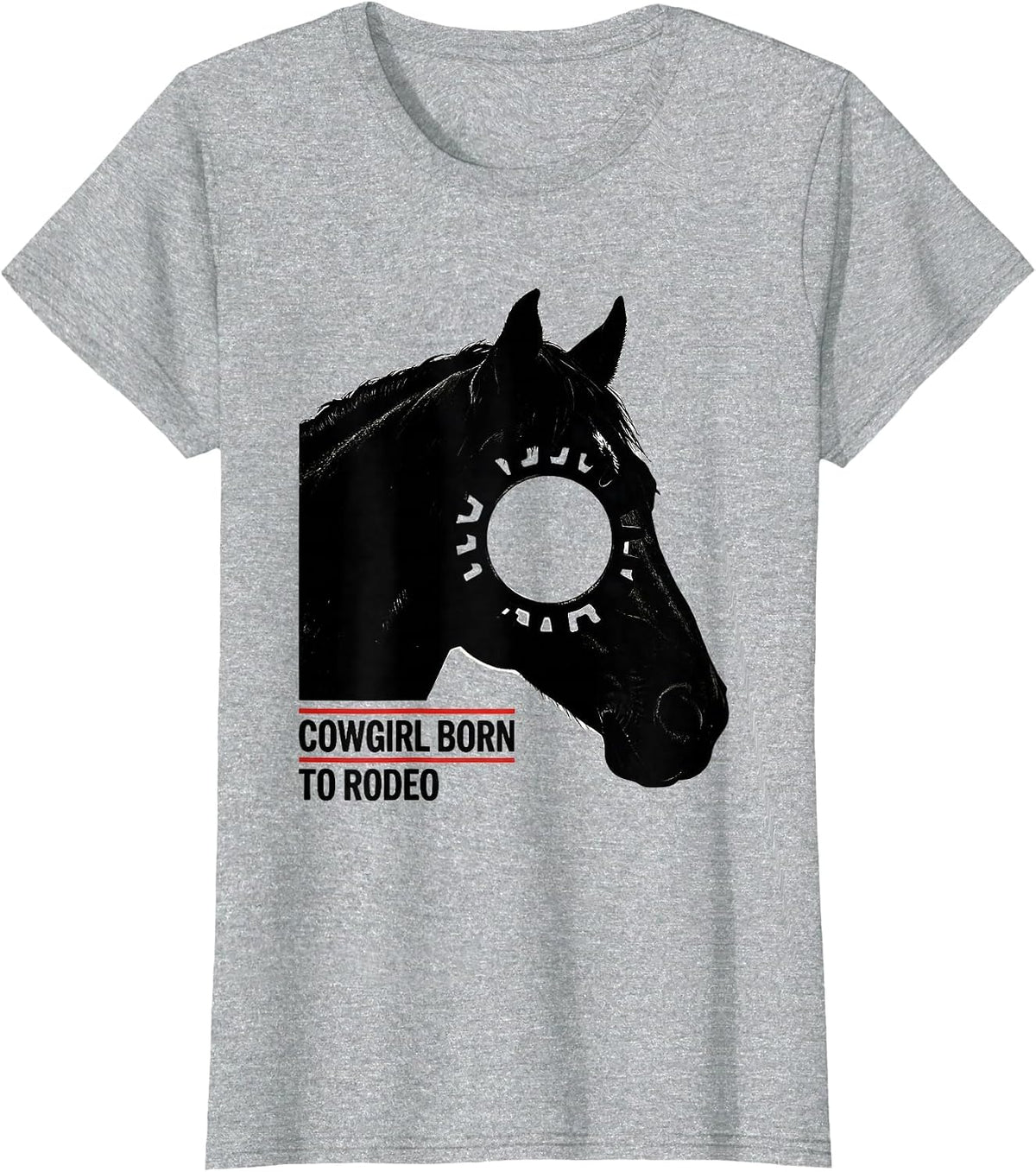 Cowgirl Born To Rodeo Vintage Western Retro Western Pride T-Shirt - Heather Grey