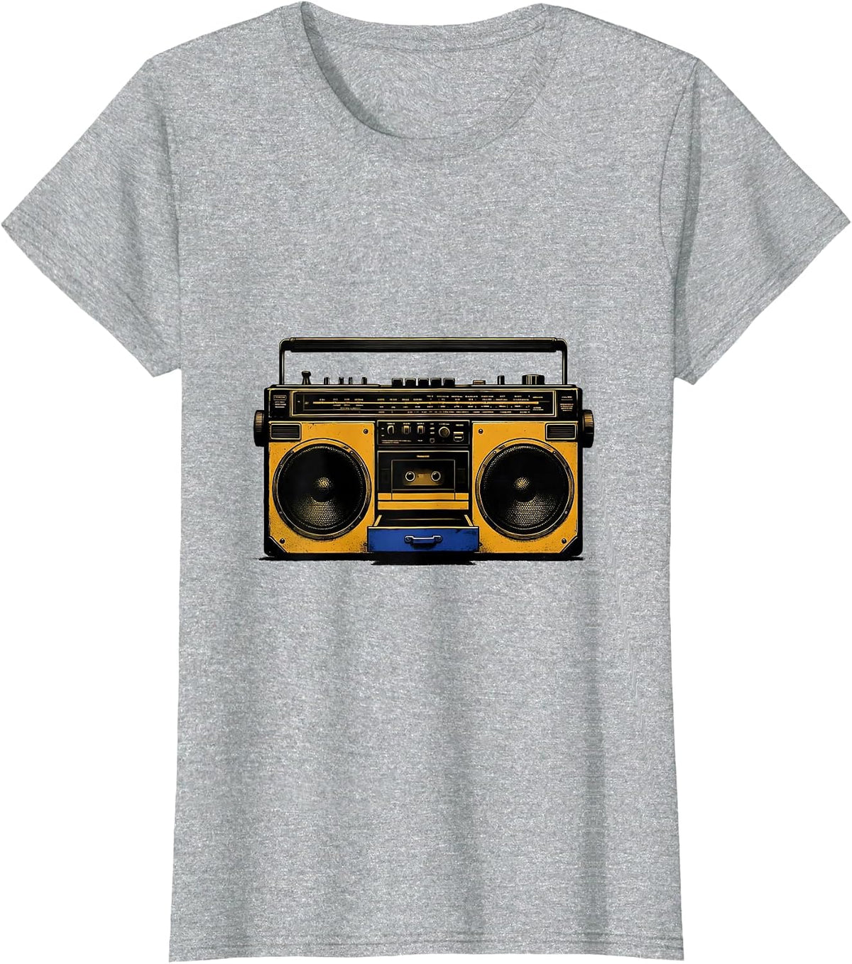 Boombox Toolbox Hip Hop 80s 90s Nostalgia T-Shirt - Heather Grey