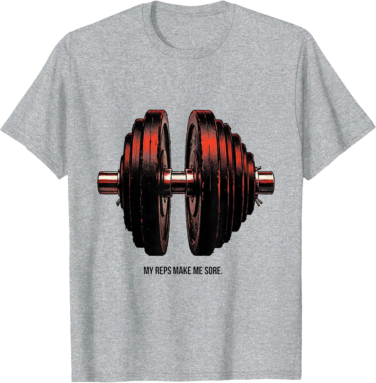 Men's My Reps Make Me Sore Funny Gym Workout Weightlifting Humor T-Shirt - Heather Grey