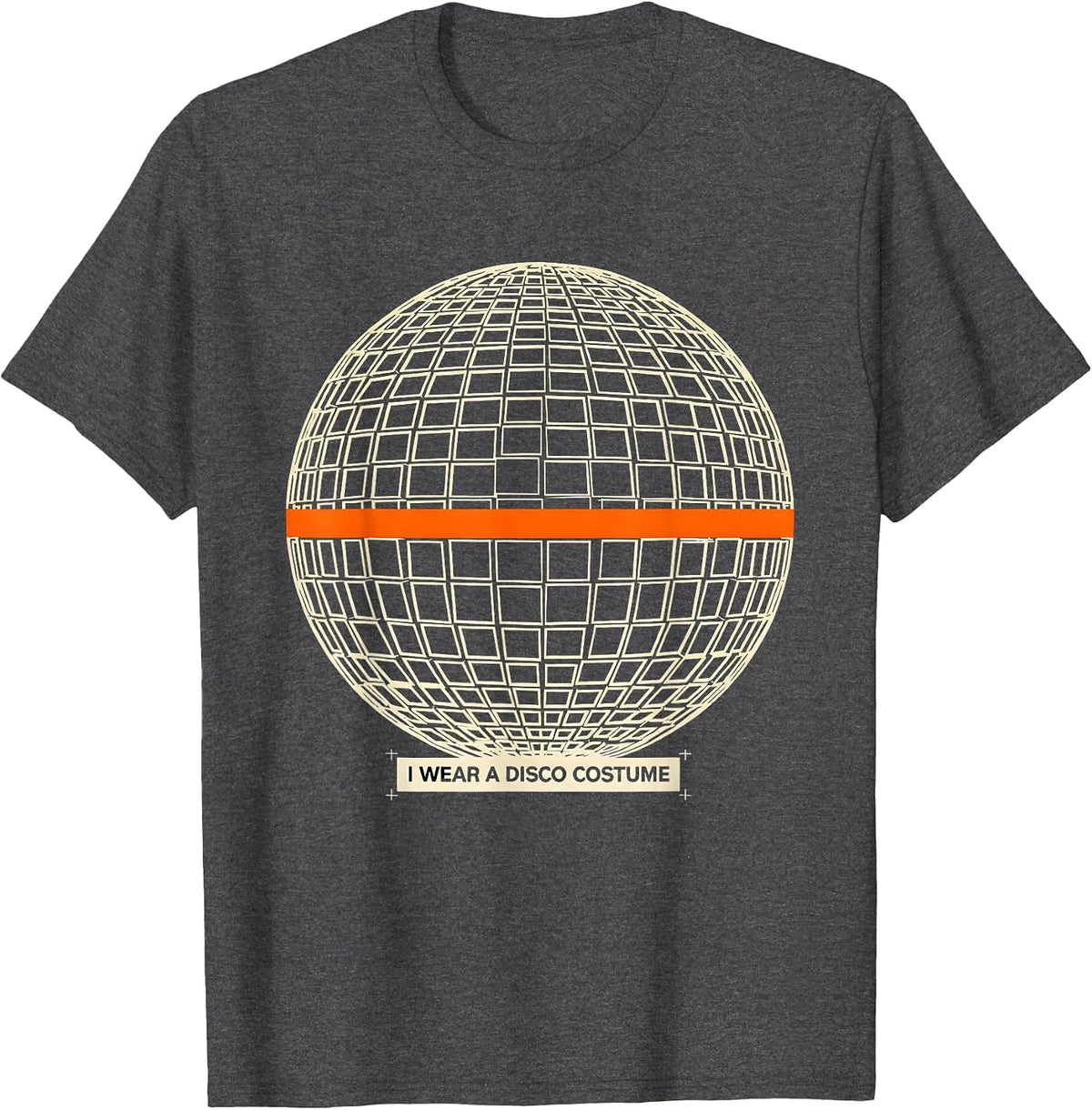 Men's I Wear A Disco Costume Funny 70s Disco Party Nostalgia T-Shirt - Dark Heather Grey