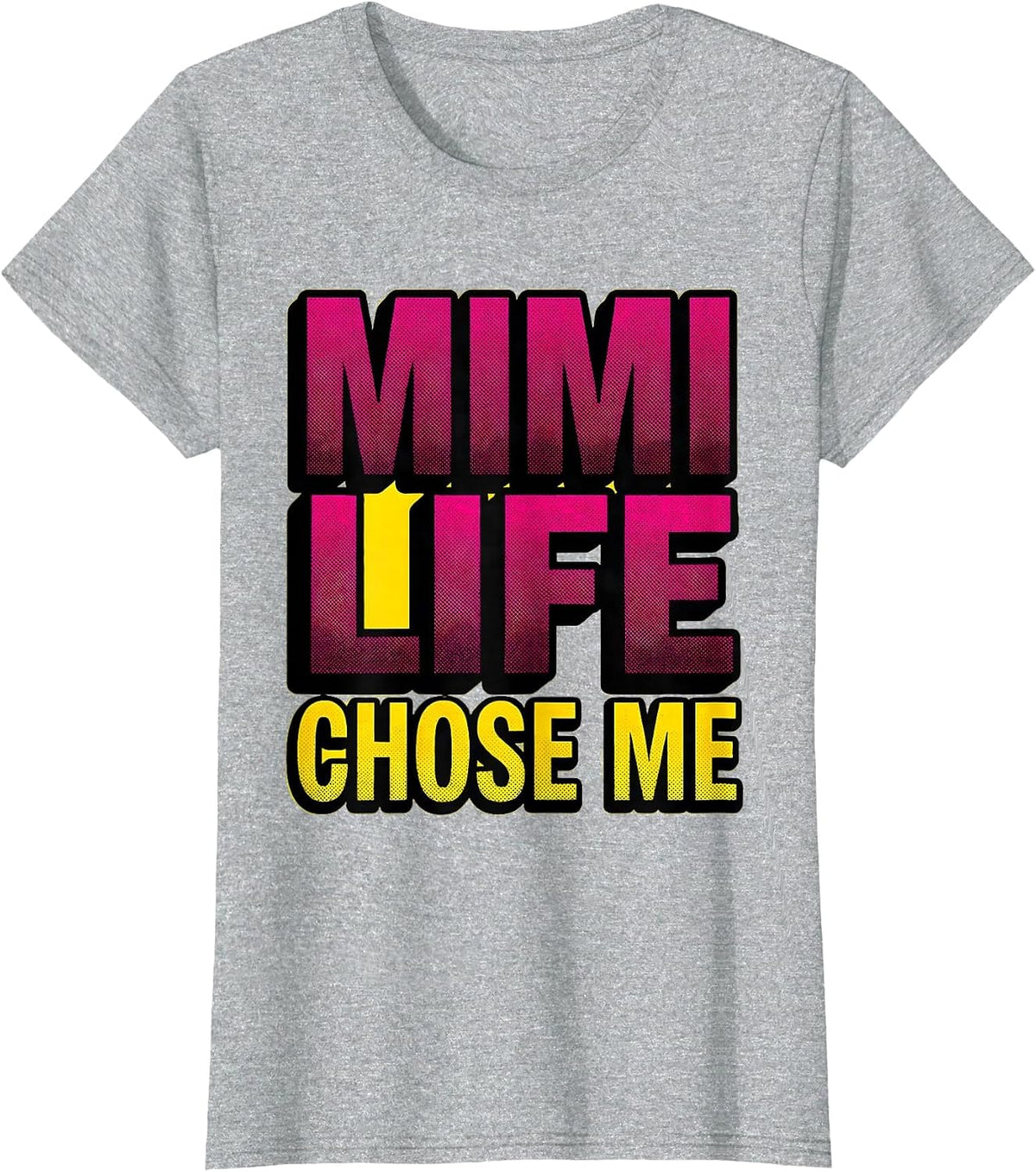 Women's Mimi Life Chose Me Grandma Design T-Shirt - Heather Grey