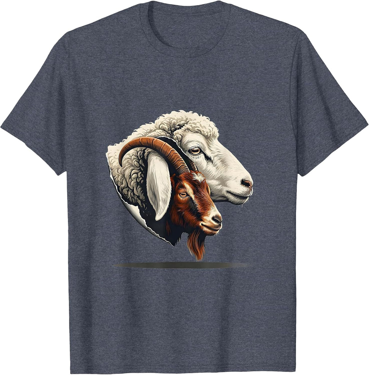 Black Sheep And Crazy Goat Farm Humor Editorial Concept T-Shirt - Heather Blue