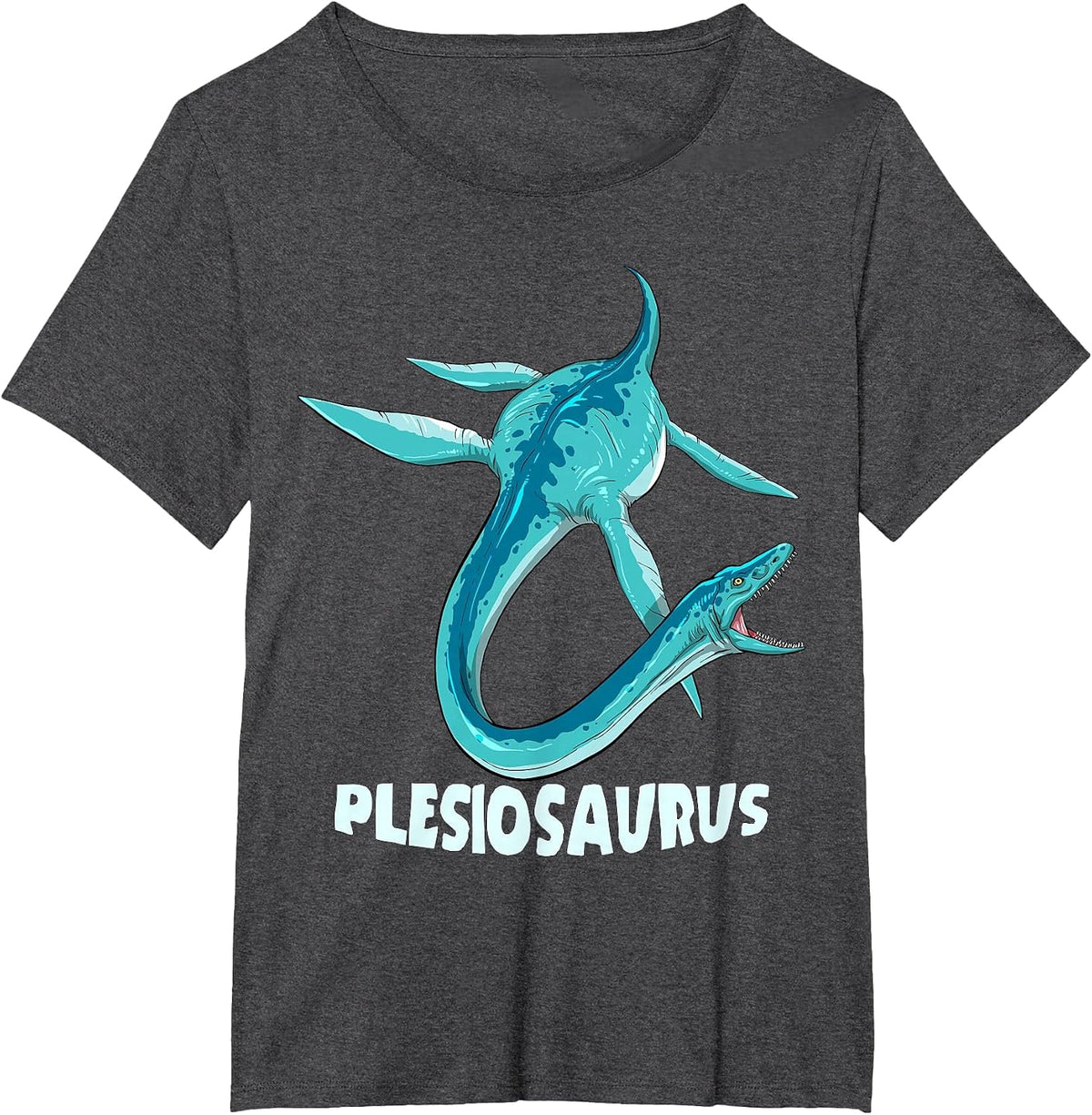 Plesiosaurus Plesiosaur Prehistoric Design T-Shirt - Dark Heather Grey