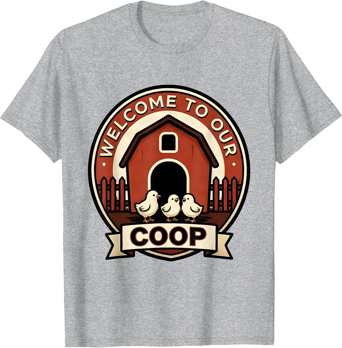 Men's Welcome To Our Coop Teacher Appreciation Preschool Classroom T-Shirt - Heather Grey