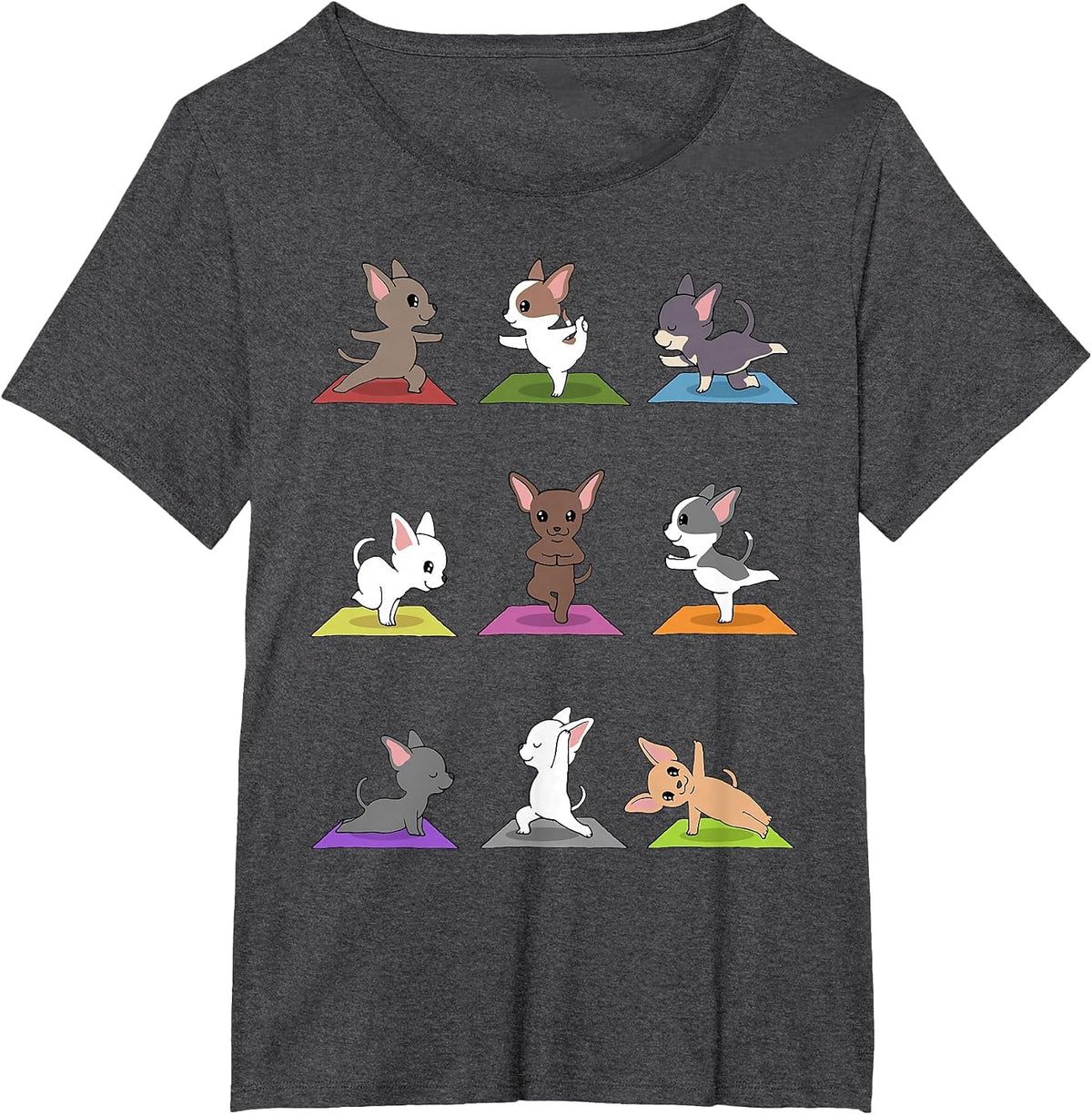 Chihuahua Yoga for a Yoga Workout Fan T-Shirt - Dark Heather Grey