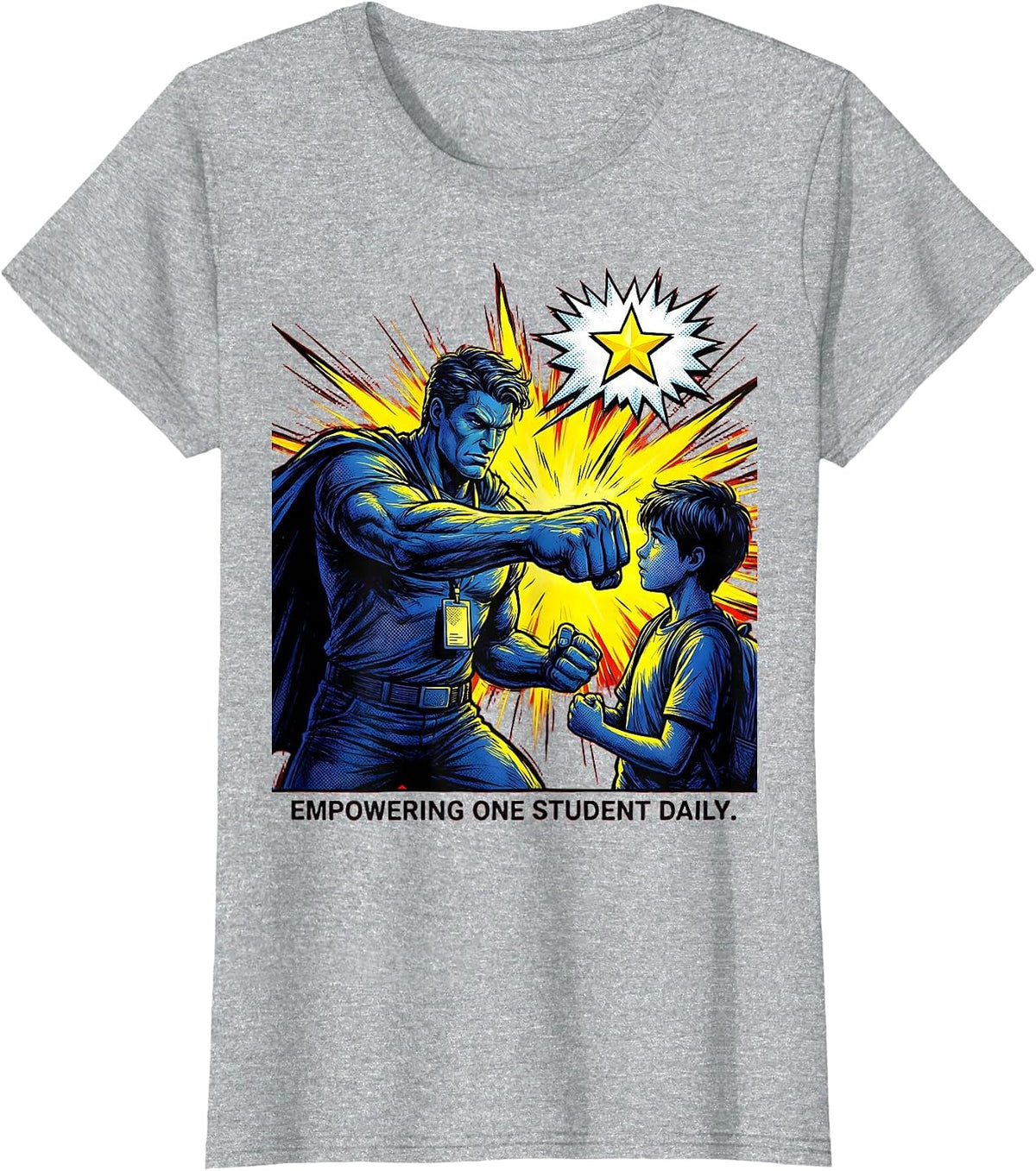 Empowering One Student Daily School Counselor T-Shirt - Heather Grey