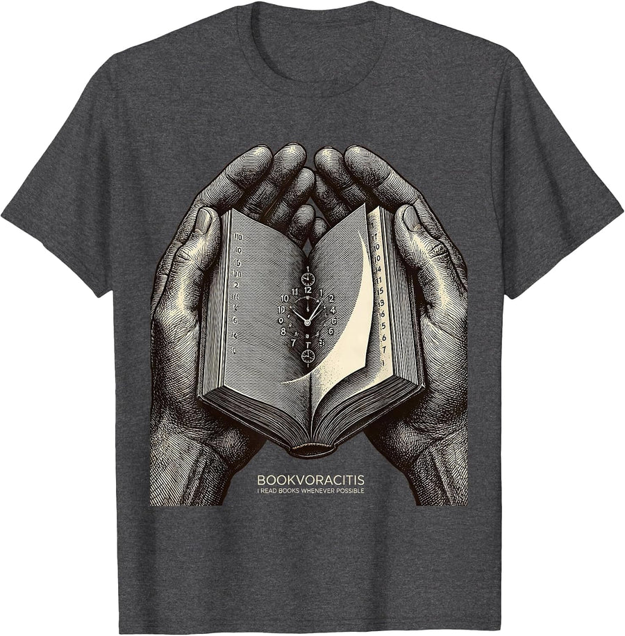 Men's Bookvoracitis I Read Books Whenever Possible Bookworm T-Shirt - Dark Heather Grey
