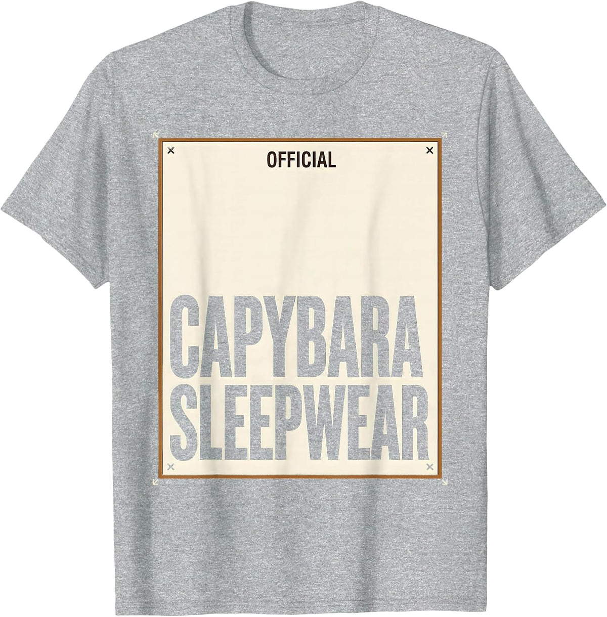 Men's Official Capybara Sleepwear Cute Capybara Nap Lover Pajama T-Shirt - Heather Grey