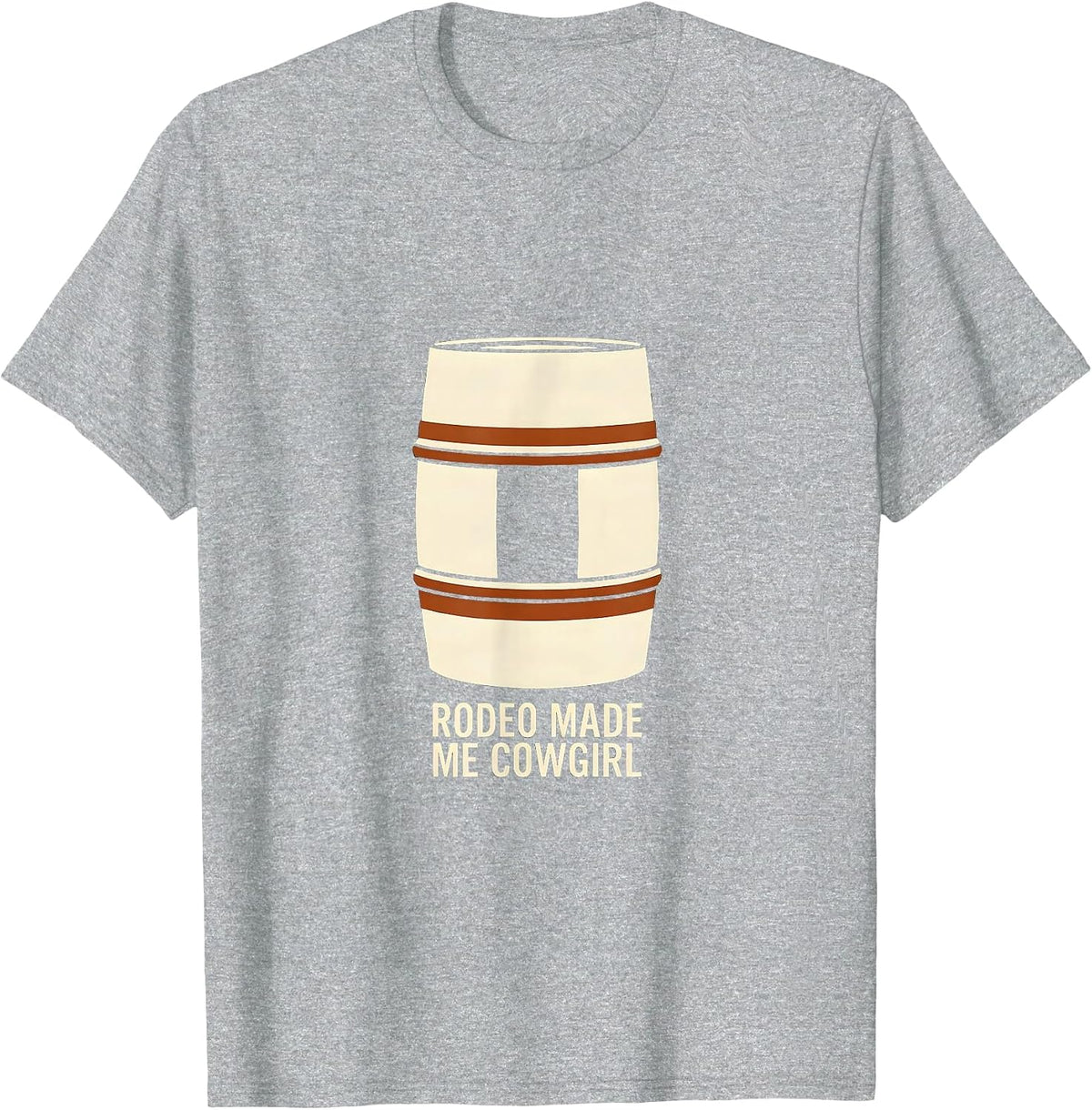 Men's Rodeo Made Me Cowgirl Vintage Western Cowgirl Humor T-Shirt - Heather Grey