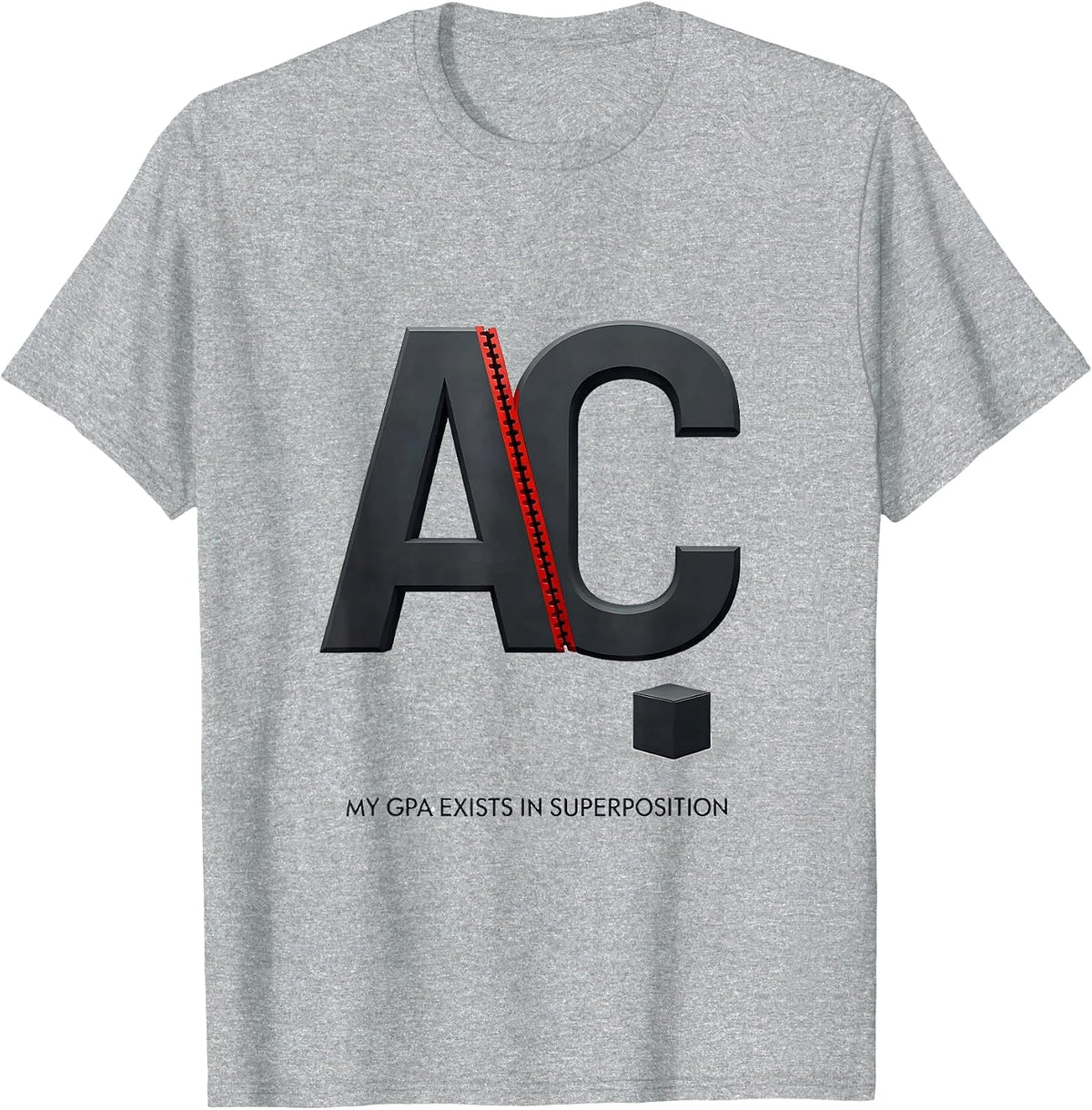 Men's My GPA Exists In Superposition Quantum Physics Student Nerdy T-Shirt - Heather Grey