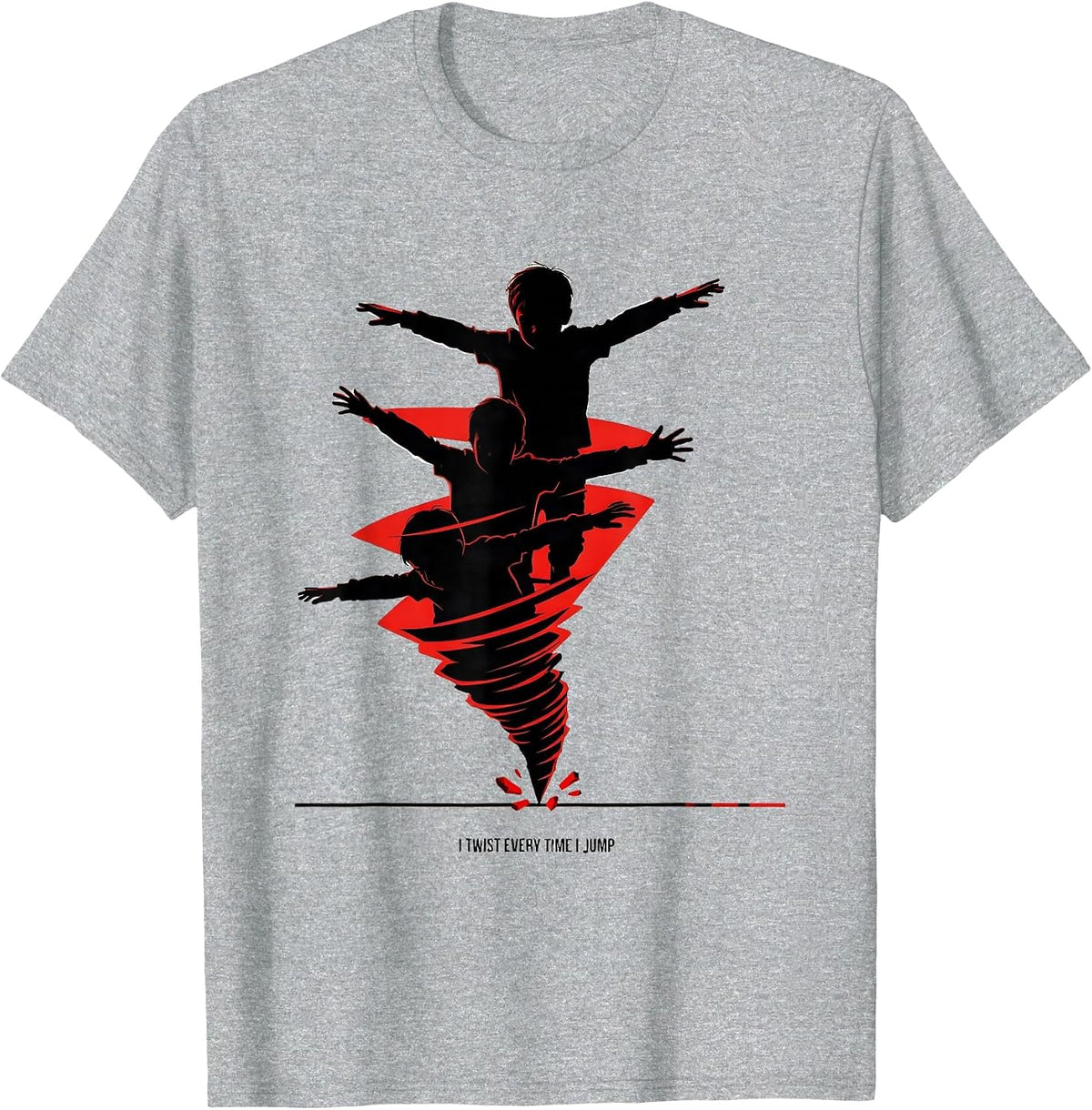 Men's I Twist Every Time I Jump Futurist Dynamism Storm Chaser T-Shirt - Heather Grey