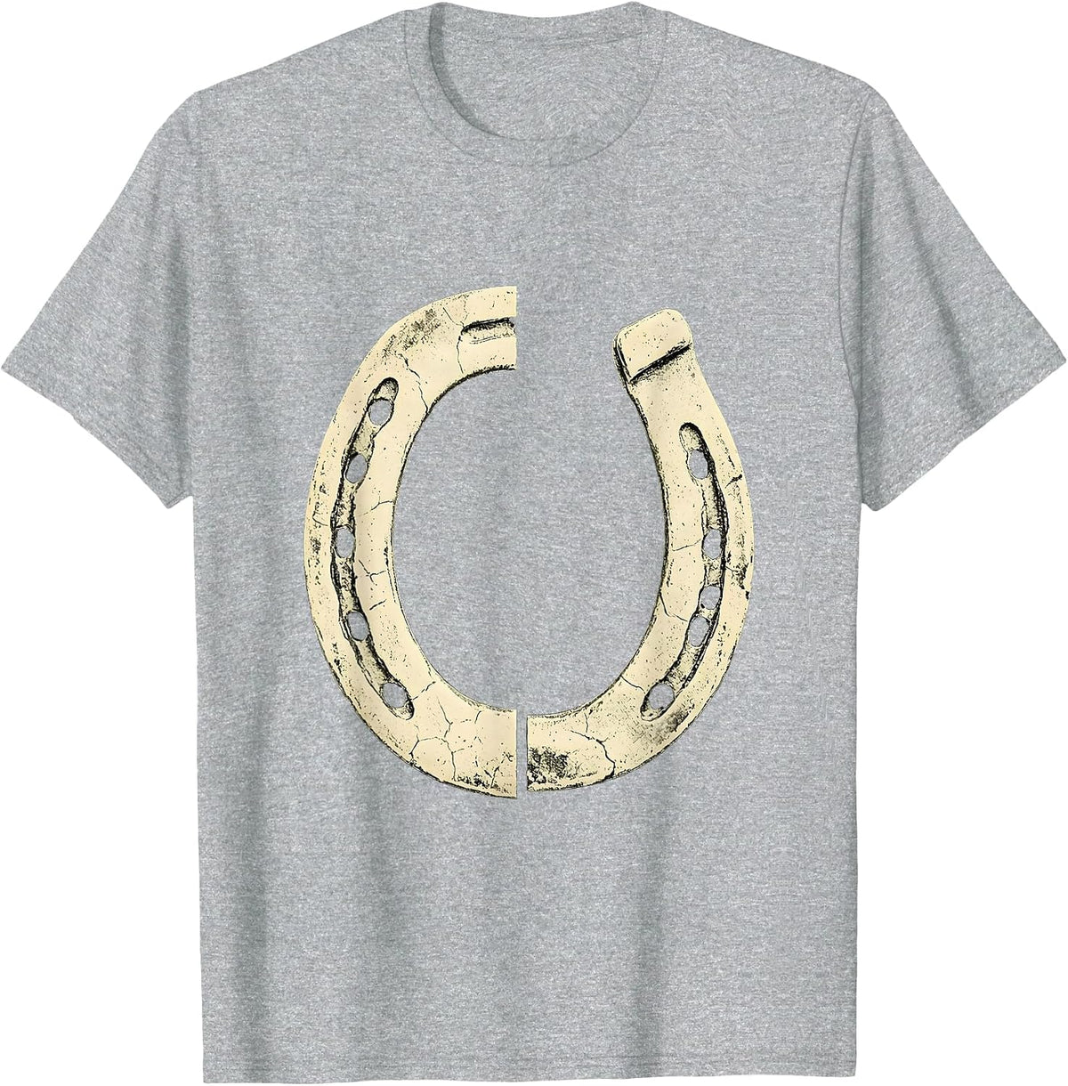 Men's Western Horseshoe Boho Western Best Friends Road Trip T-Shirt - Heather Grey