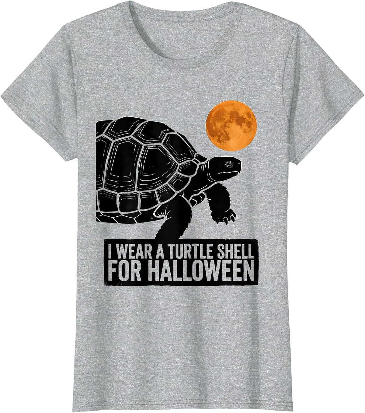 I Wear A Turtle Shell For Halloween Funny Costume T-Shirt - Heather Grey