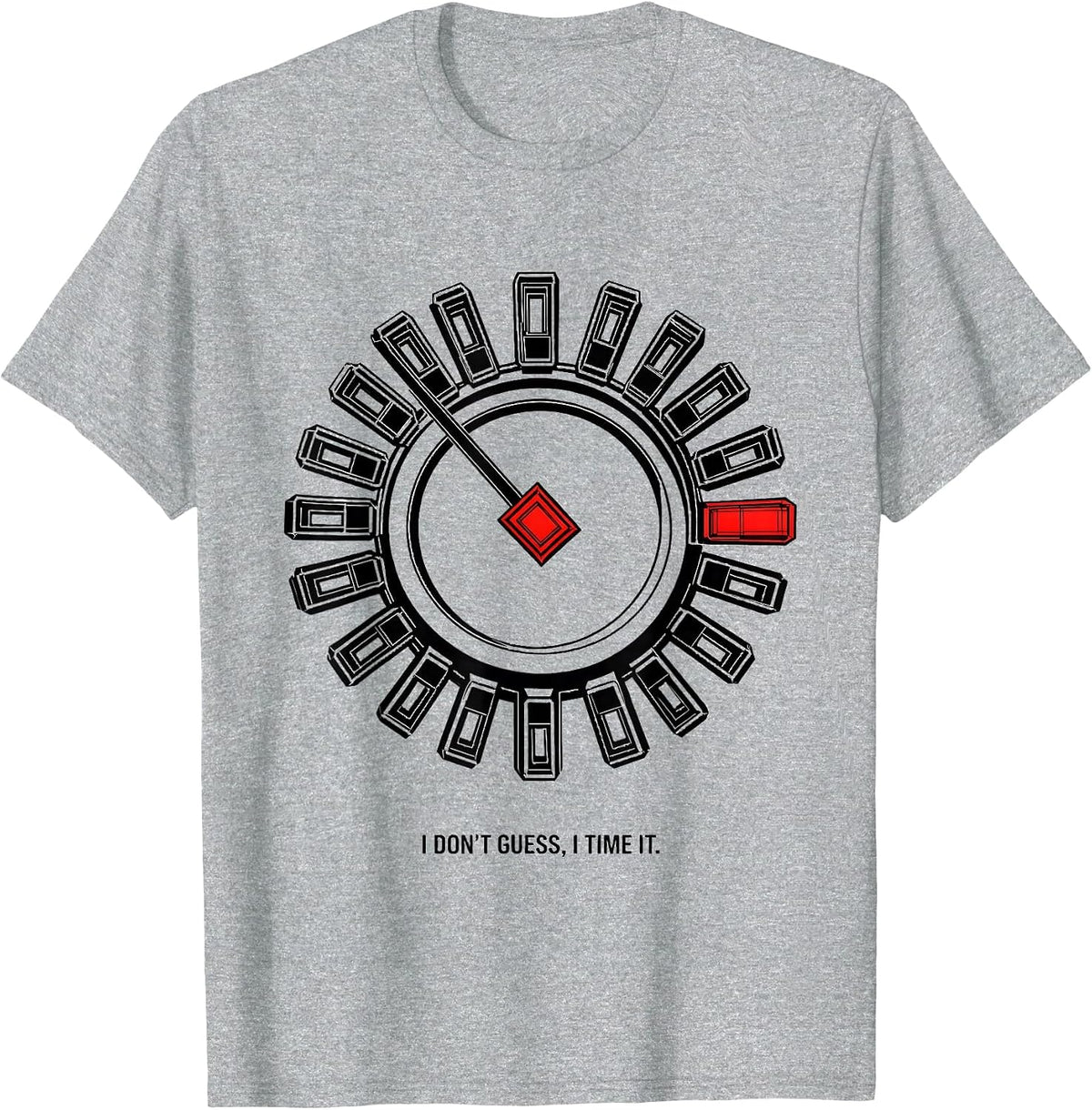 Men's I Don't Guess, I Time It Funny Mechanic Gift Auto Technician T-Shirt - Heather Grey