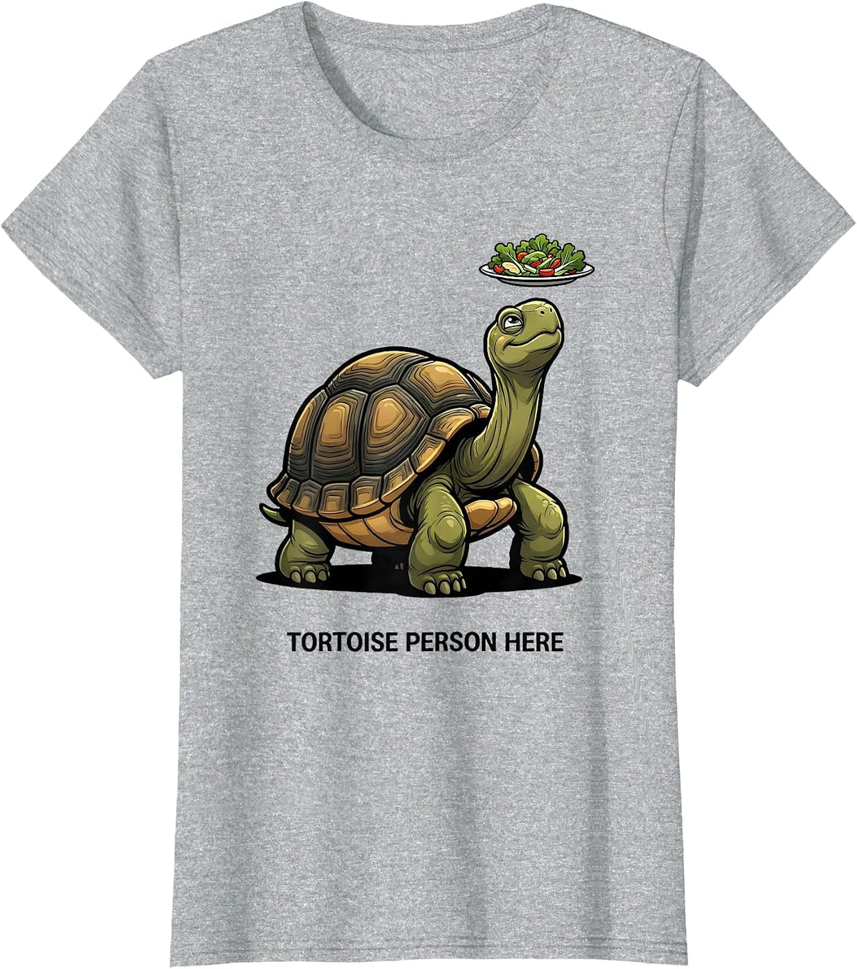 Women's Tortoise Person Here Funny Tortoise Lover Pet Humor T-Shirt - Heather Grey