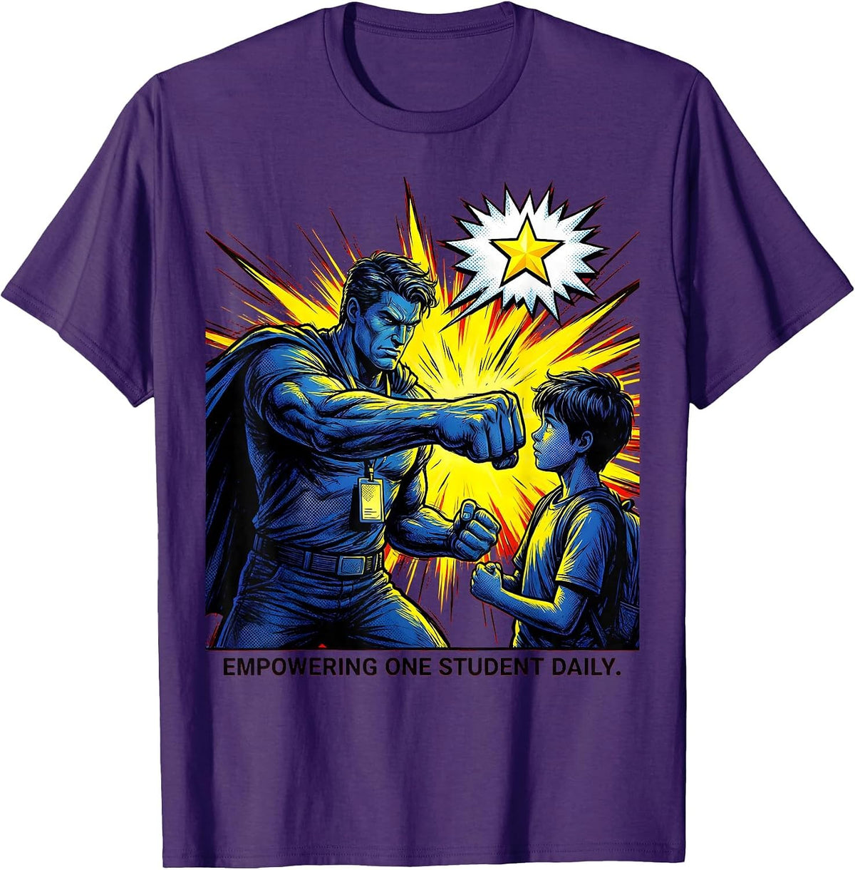 Empowering One Student Daily School Counselor T-Shirt - Purple