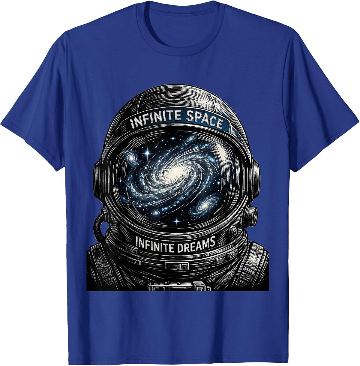Men's Infinite Space Infinite Dreams Galaxy Design T-Shirt - Royal Blue