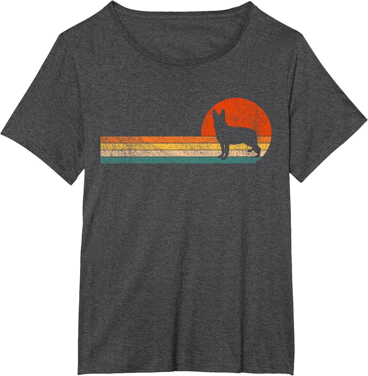 Funny German Shepherd Dog Owner Retro Vintage T-Shirt - Dark Heather Grey