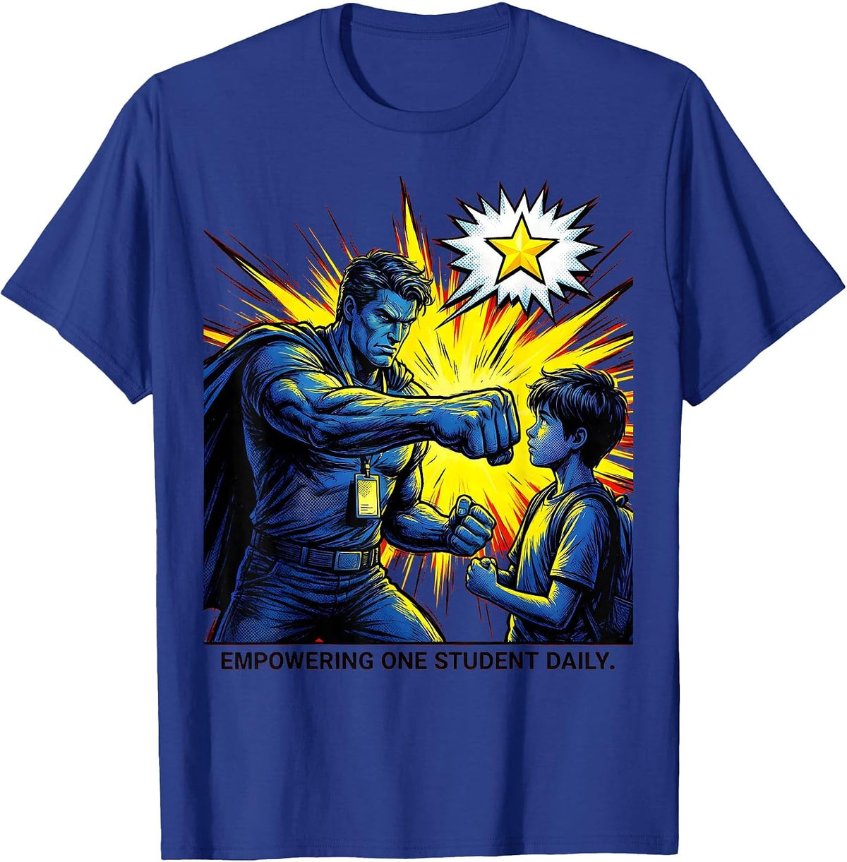 Empowering One Student Daily School Counselor T-Shirt - Royal Blue