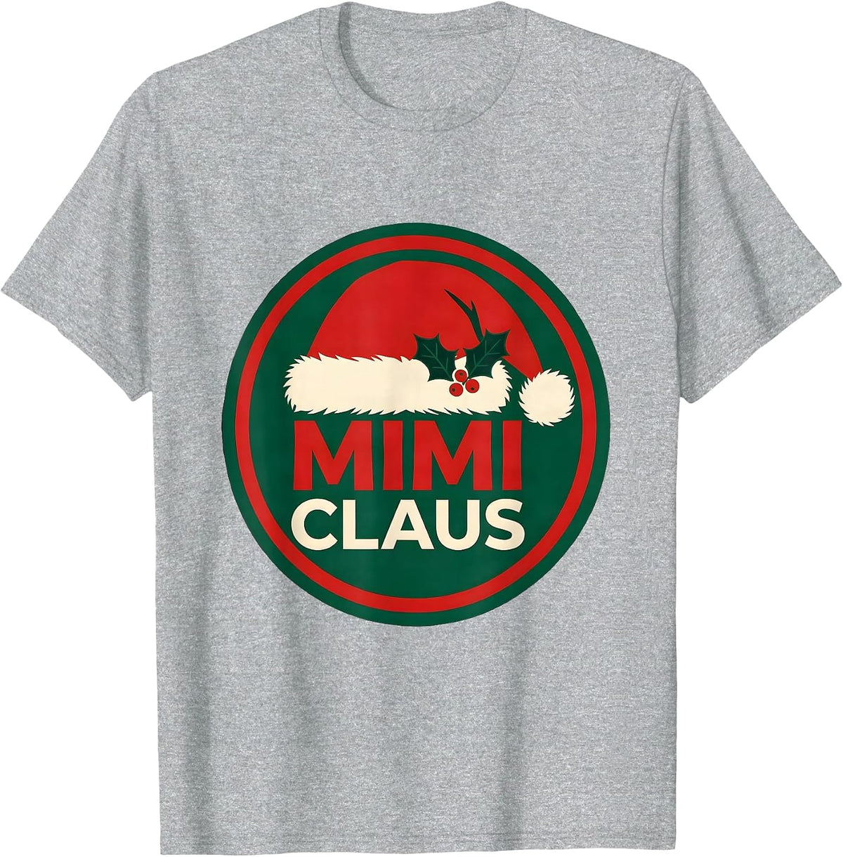 Men's Mimi Claus Festive Family Matching Christmas Pajama Group T-Shirt - Heather Grey