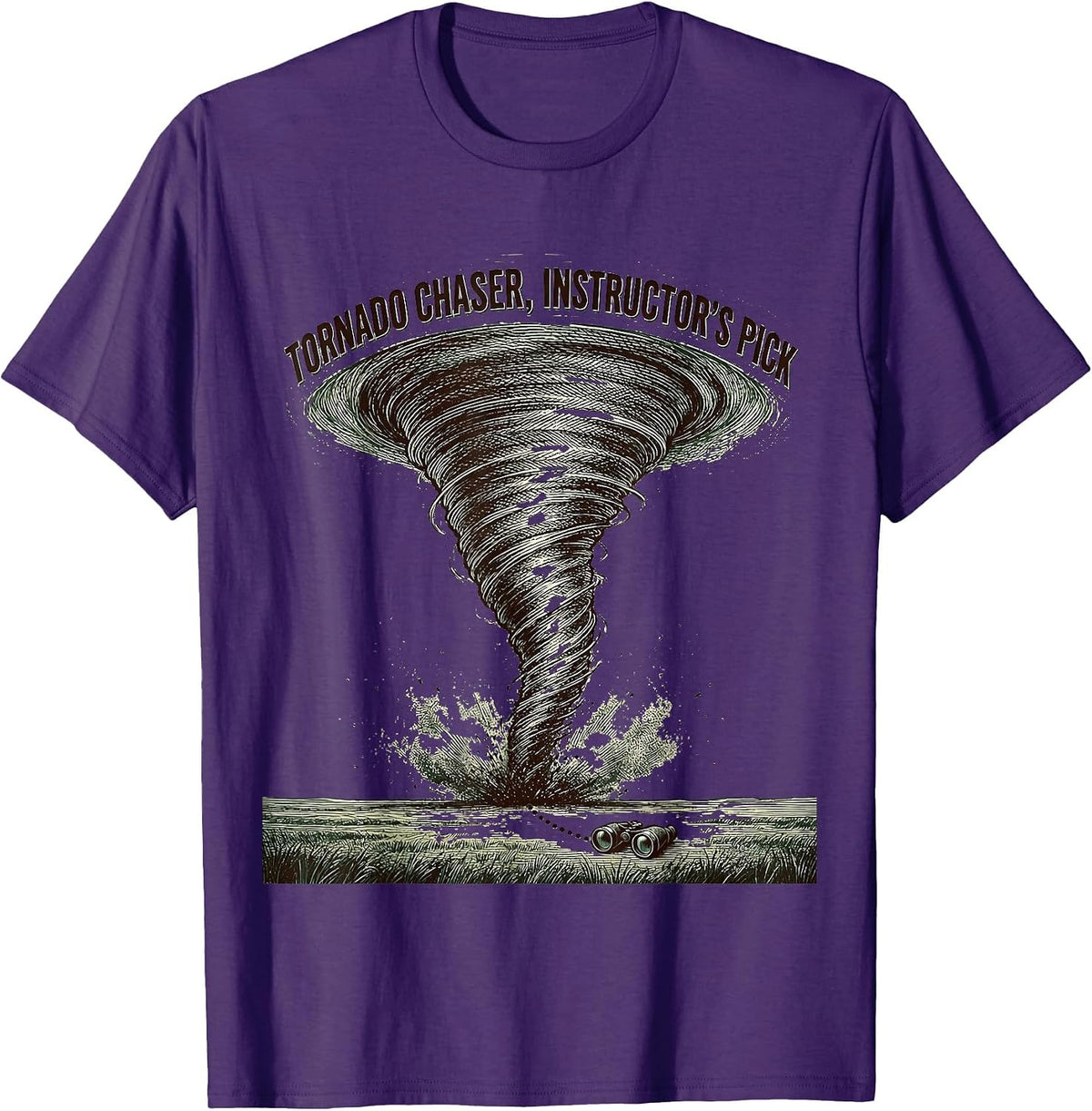 Tornado Chaser Instructor's Pick Crosshatch Meteorology T-Shirt - Purple