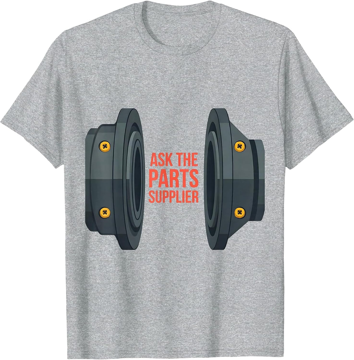 Men's Ask The Parts Supplier Funny Mechanic Skeleton Auto Repair T-Shirt - Heather Grey