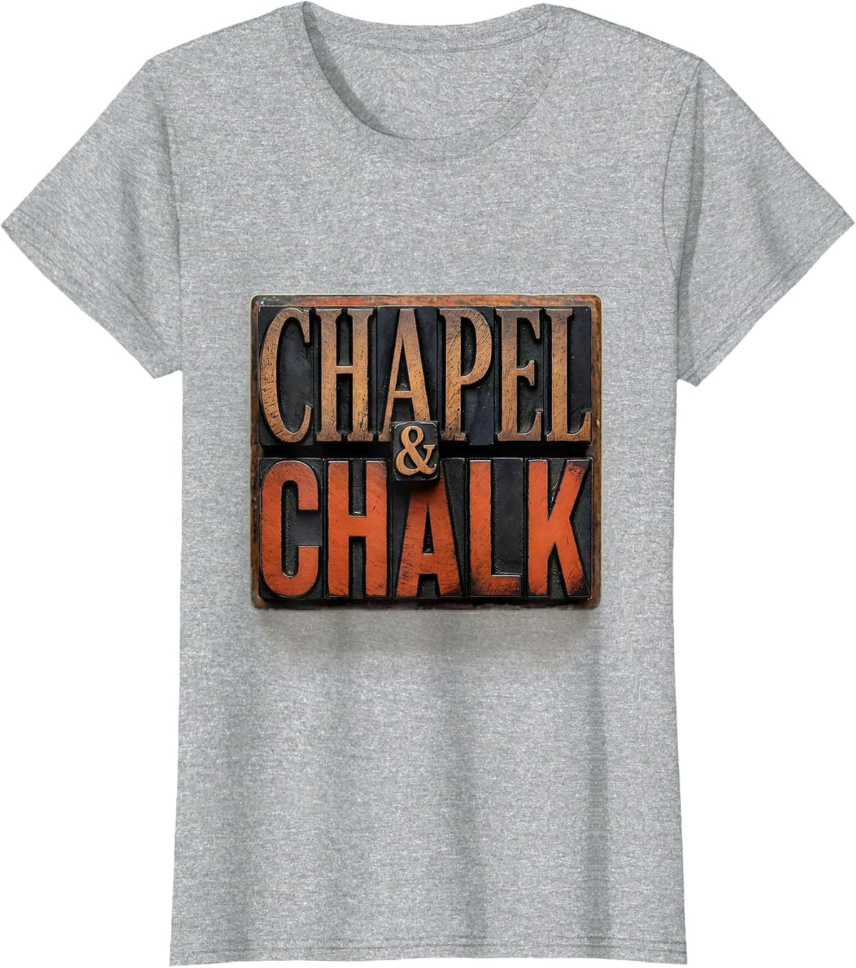 Chapel & Chalk Christian Gym Faith Fitness Motivation T-Shirt - Heather Grey