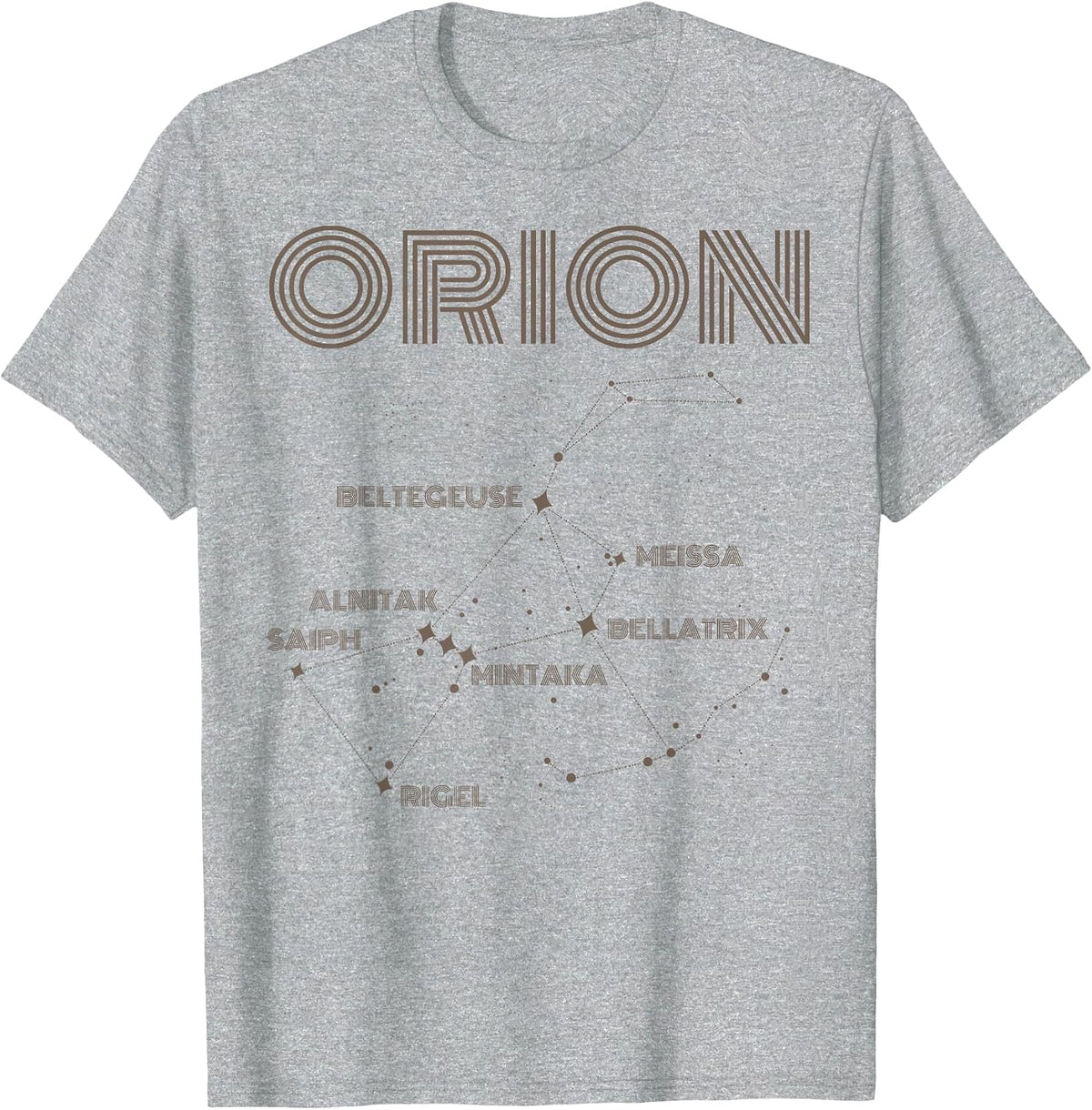 Orion Constellation Astronomy Lover Stargazing T-Shirt - Heather Grey