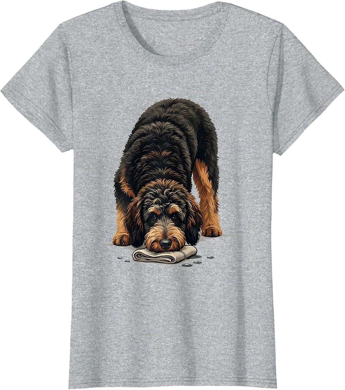 Women's Bernedoodle Jowls Humor Bernese Mountain Dog Owner T-Shirt - Heather Grey